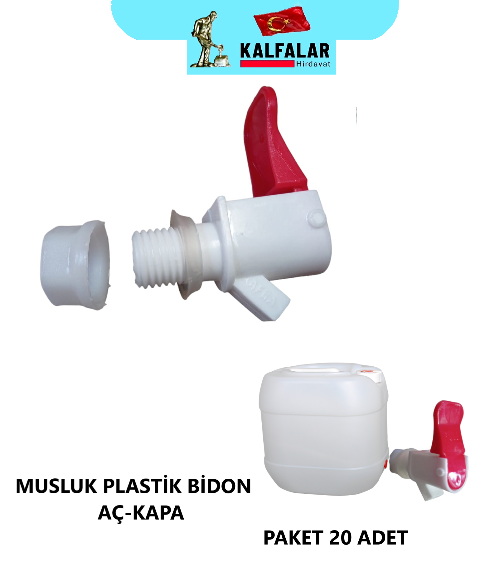 MUSLUK PLASTİK BİDON AÇ-KAPA