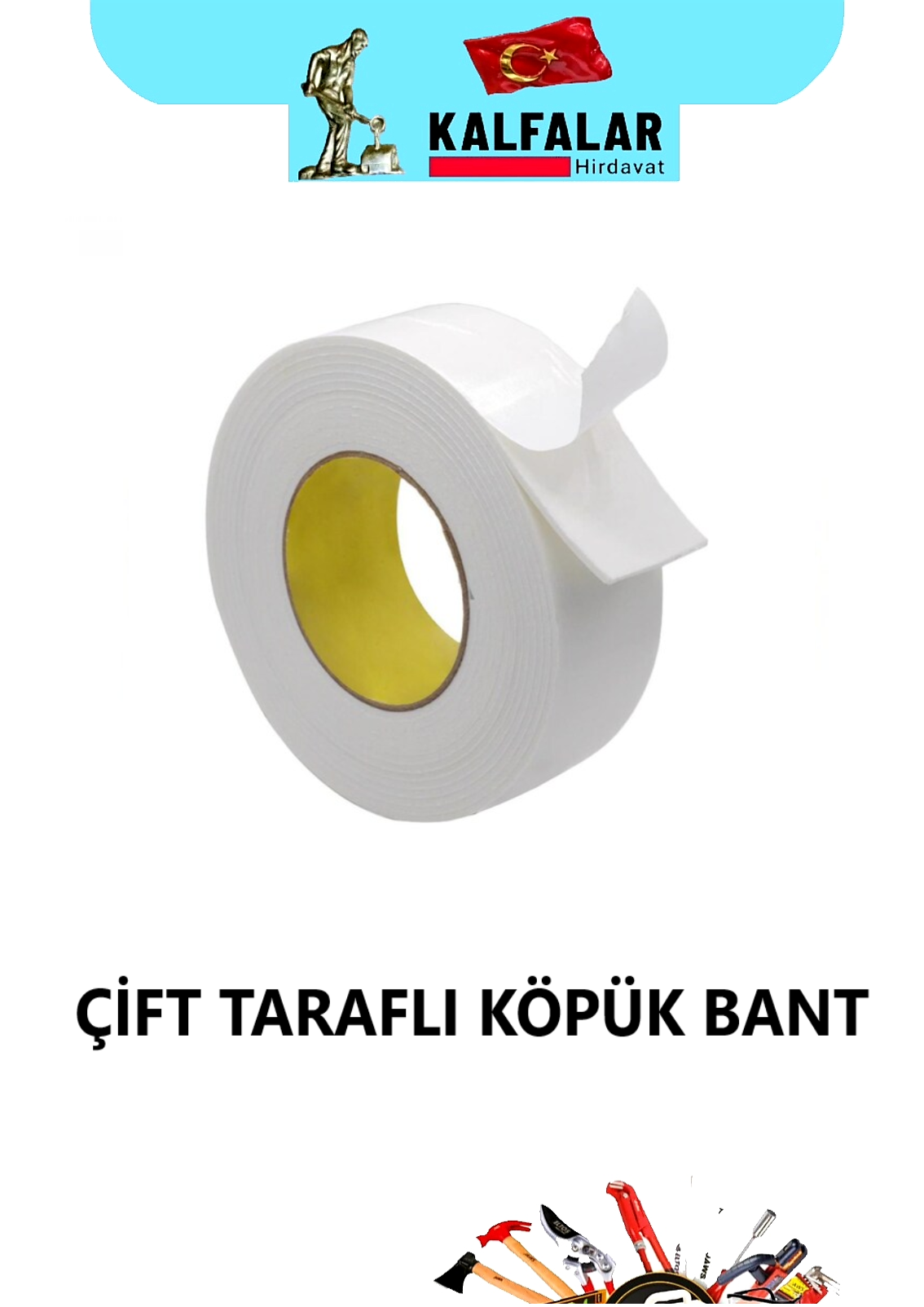 ÇİFT TARAFLI KÖPÜK BANT 18MMX10 MTR