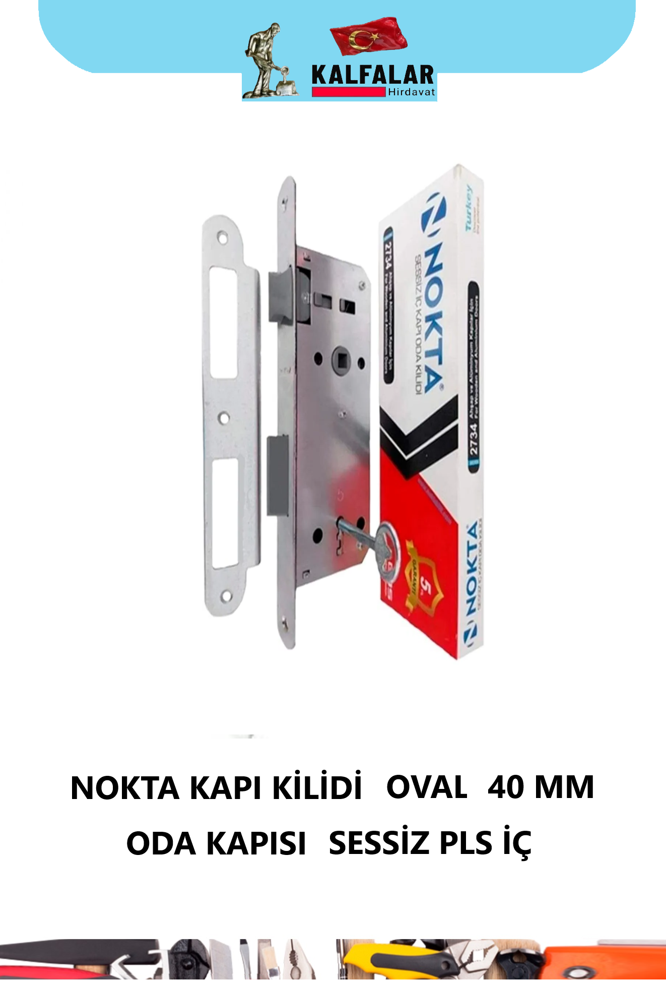 KAPI KİLİDİ NOKTA 40 MM ODA OVAL NİKEL SESSİZ 