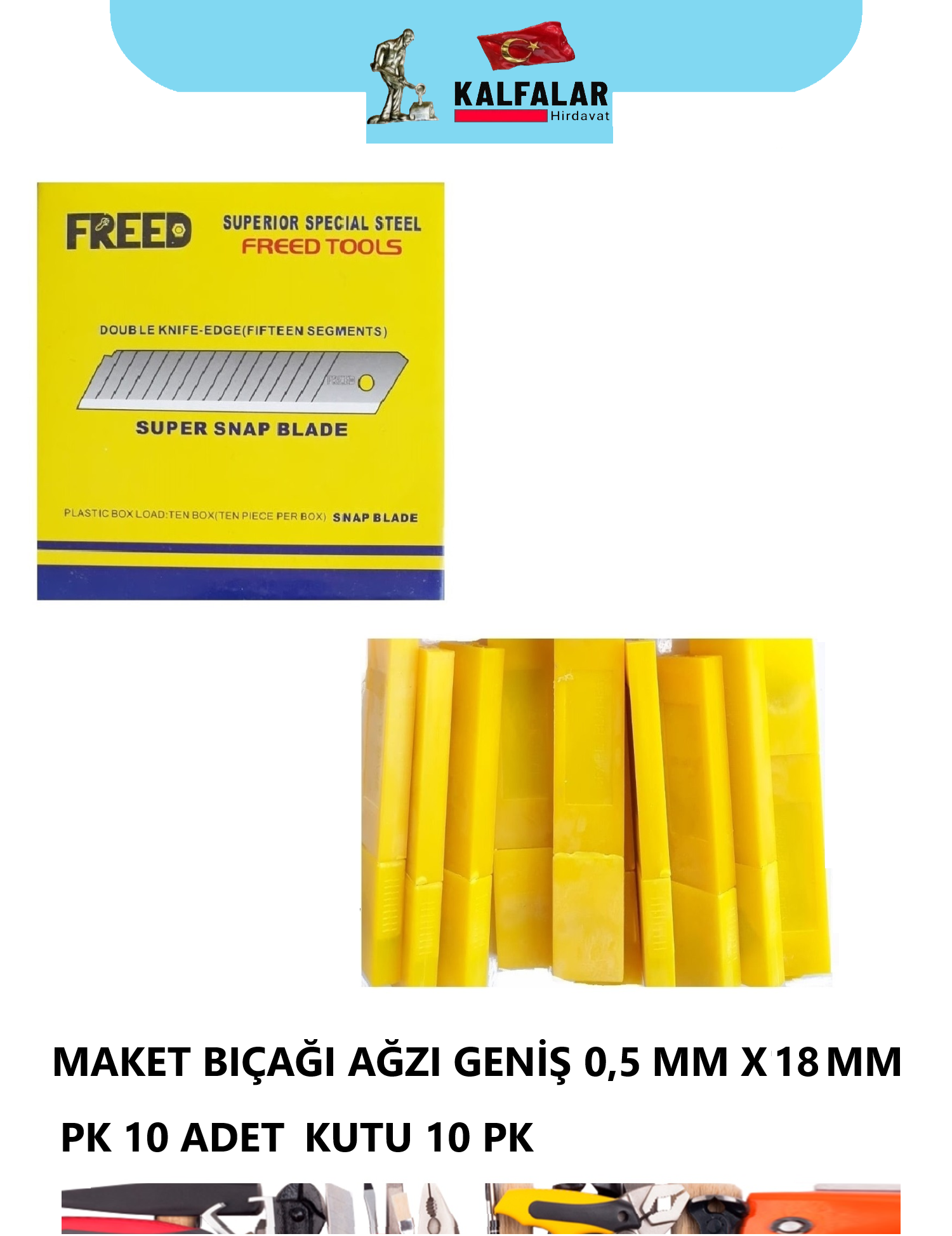 MAKET BIÇAK YEDEK FREED 0.5 MM X 18 MM EKONOMİK