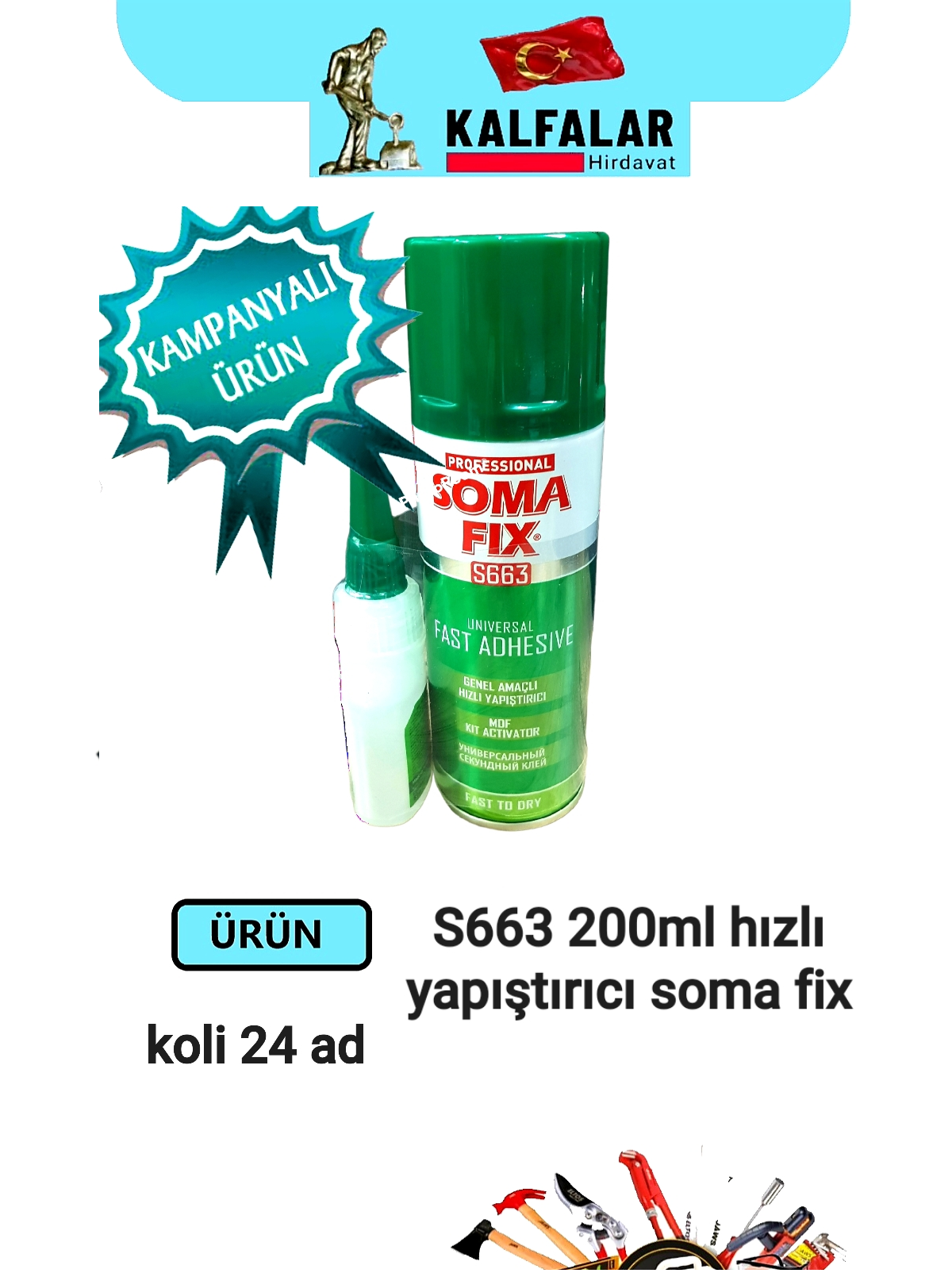  HIZLI YAPIŞTIRICI 200 ML+ 50 GR  SOMAFİX