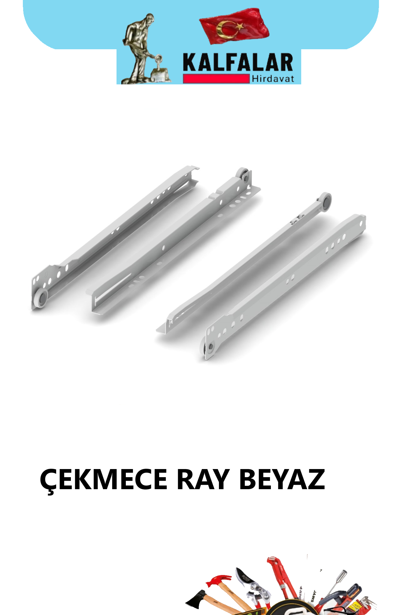 RAY ÇEKMECE BEYAZ 1 MM 60 CM 