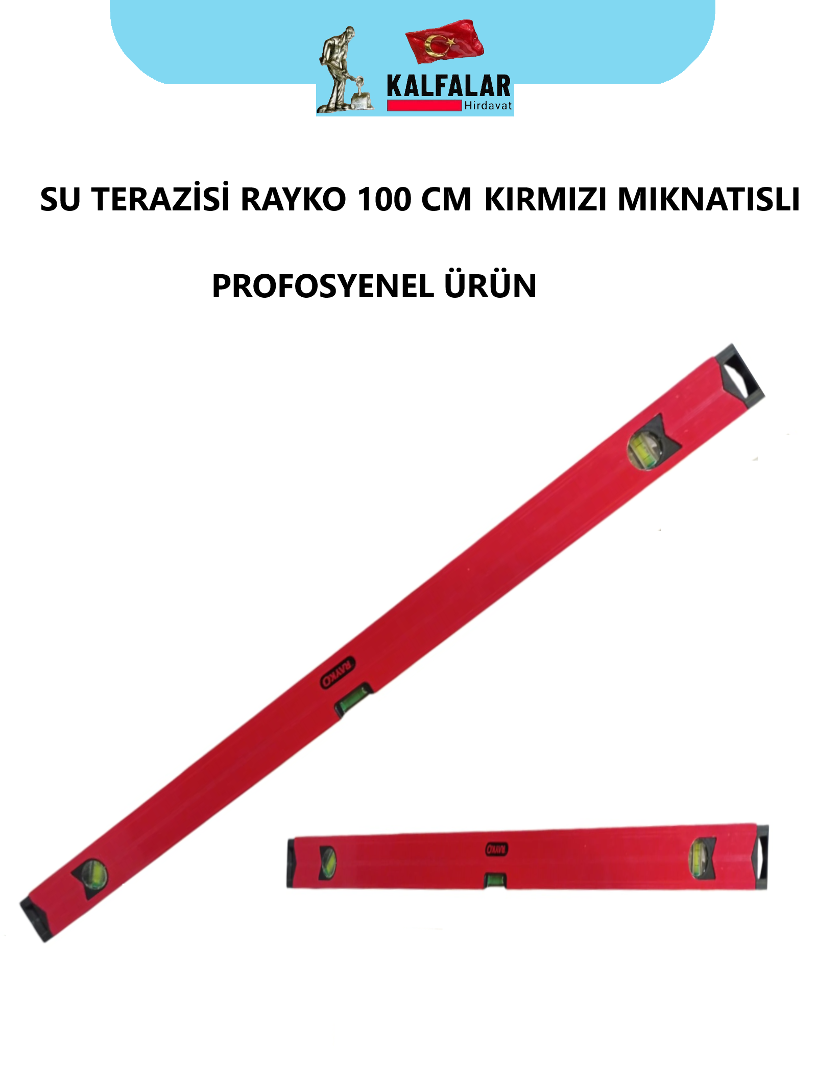 SU TERAZİSİ RAYKO 100 CM KIRMIZI  MIKNATISLI 