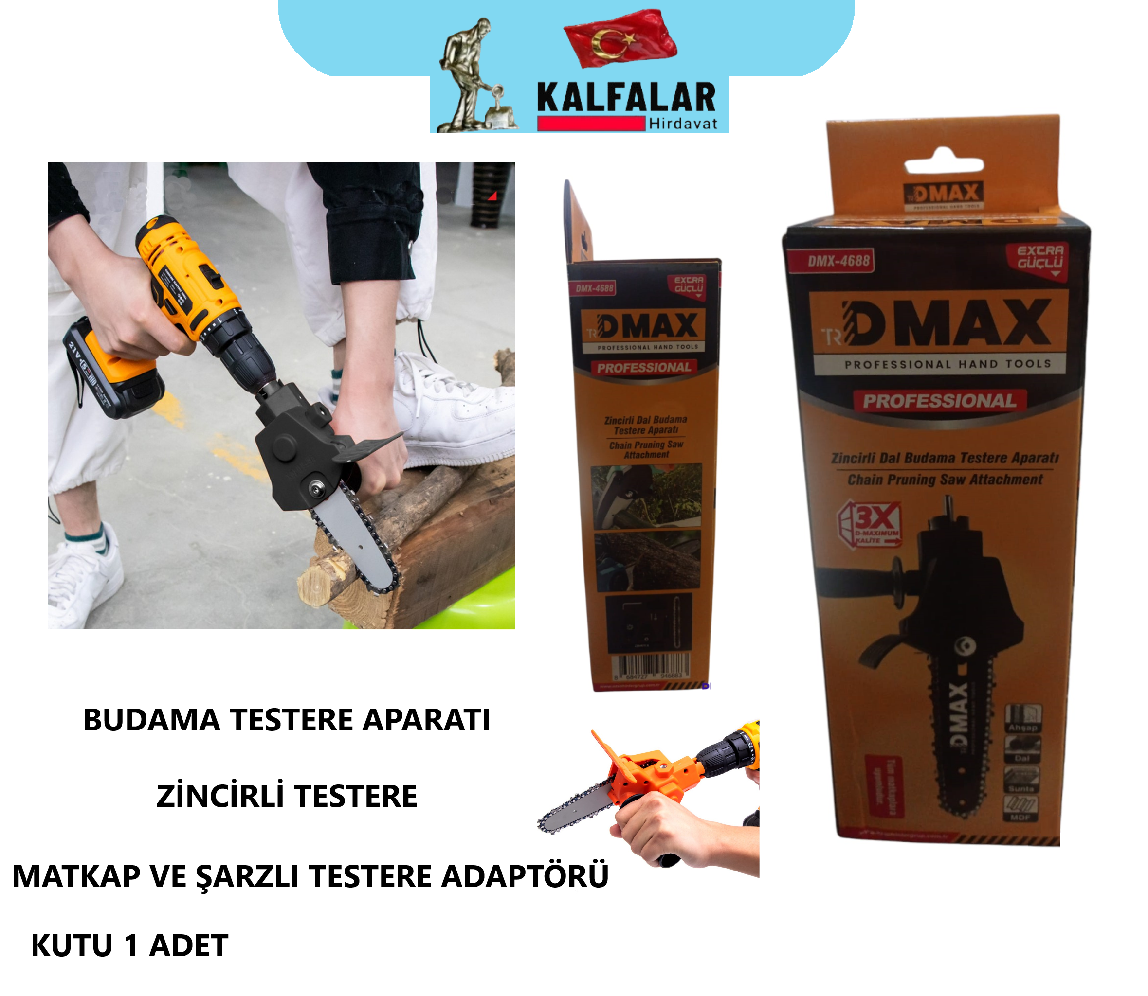 BUDAMA TESTERE APARATI ZİNCİRLİ DÖNÜŞTÜRÜCÜ D-MAX