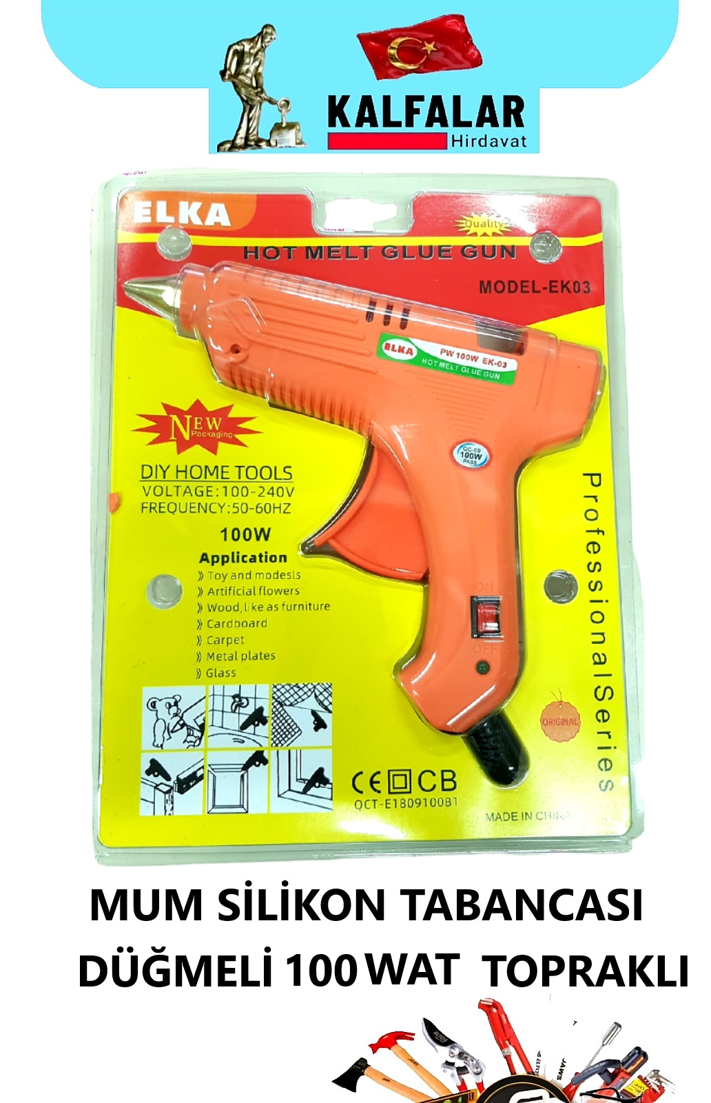 MUM SİLİKON TABANCASI 100 WAT DÜĞMELİ