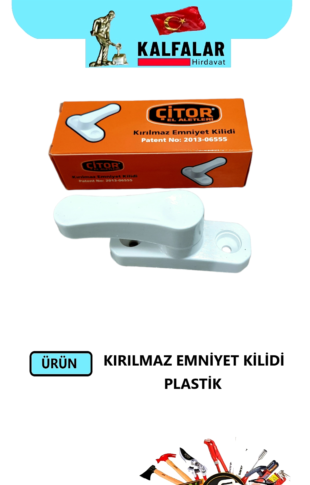 EMNİYET MANDAL KİLİDİ PLASTİK ÇEKMELİ EKONOMİK