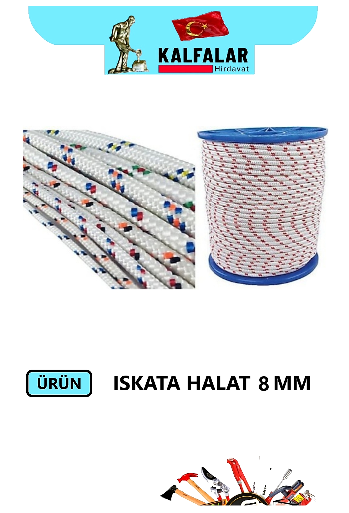 İSKOTA HALAT 8 MM 