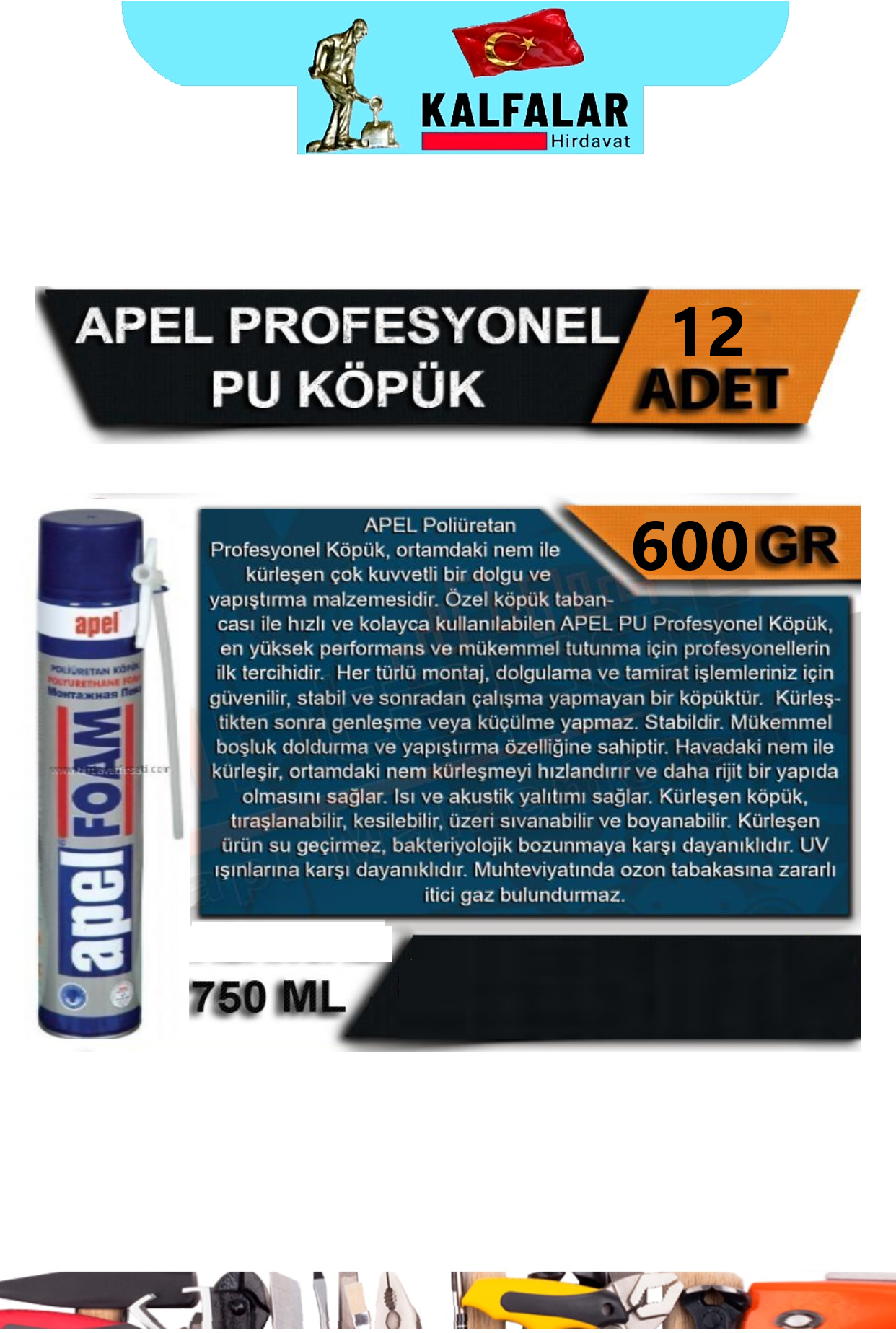 APEL KÖPÜK 600 GR 750 ML 