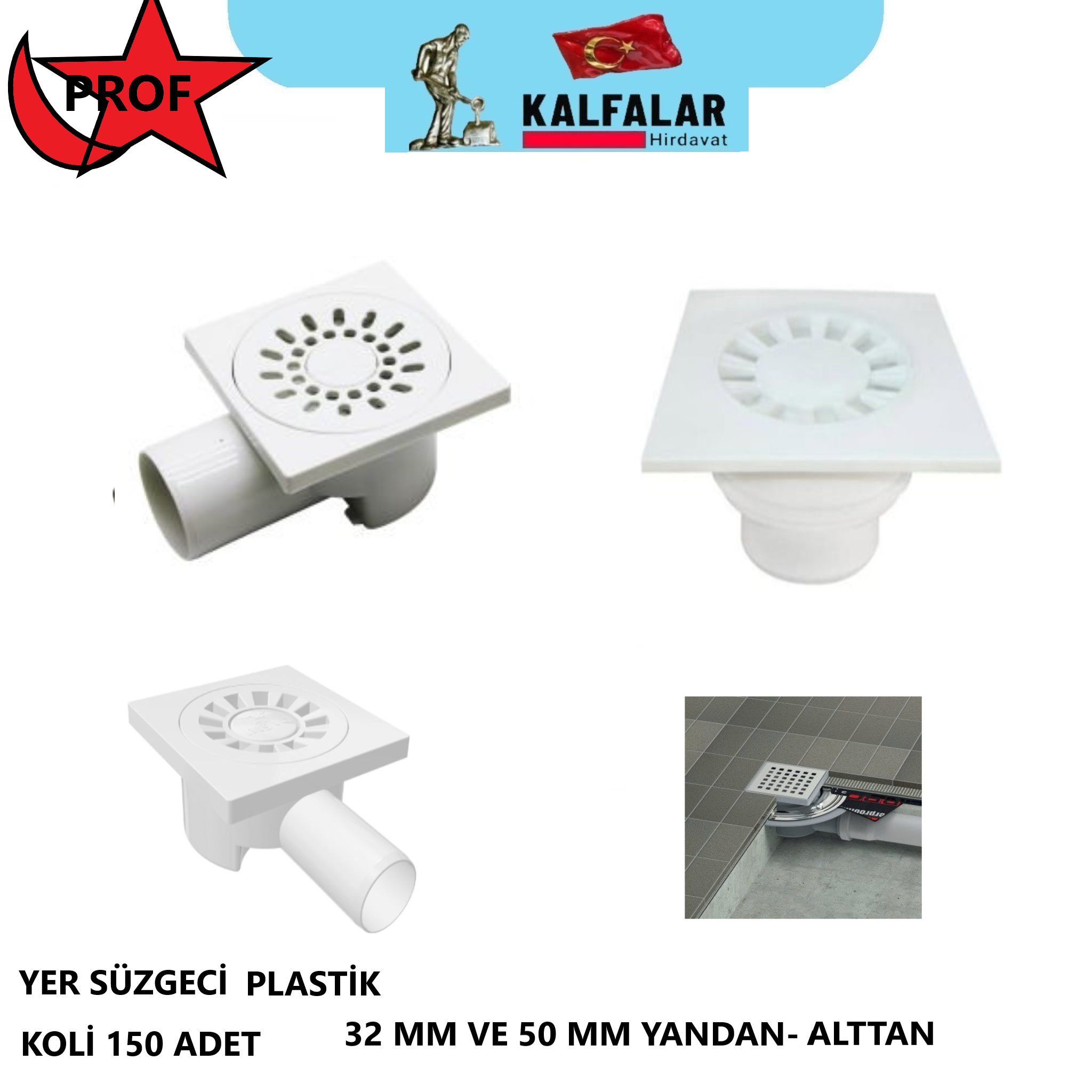 YER SÜZGECİ PLASTİK 32 MM YANDAN