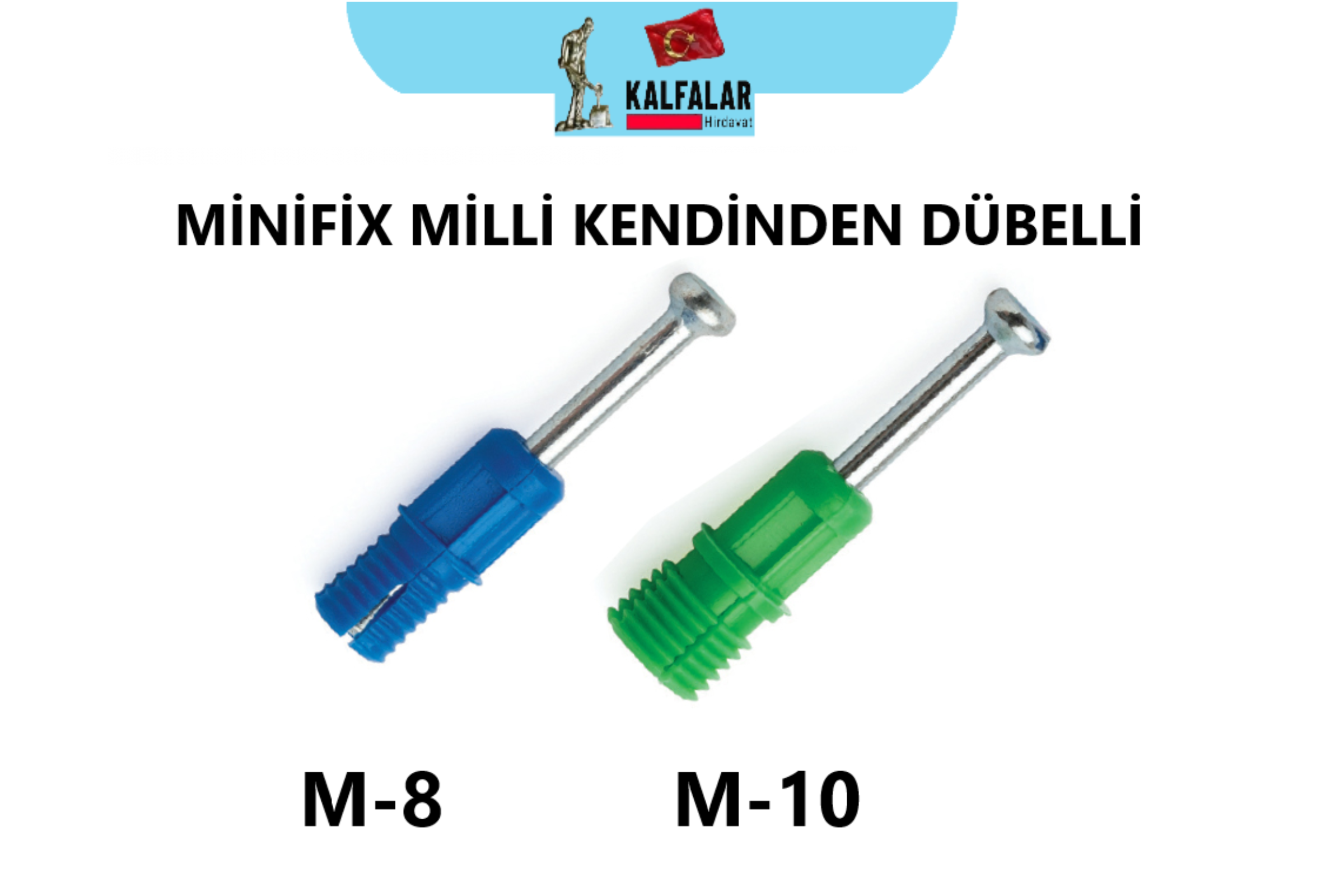 MİNİFİX BAĞLANTI KENDİNDEN DÜBELLİ MİL M10 PK 50 ADET