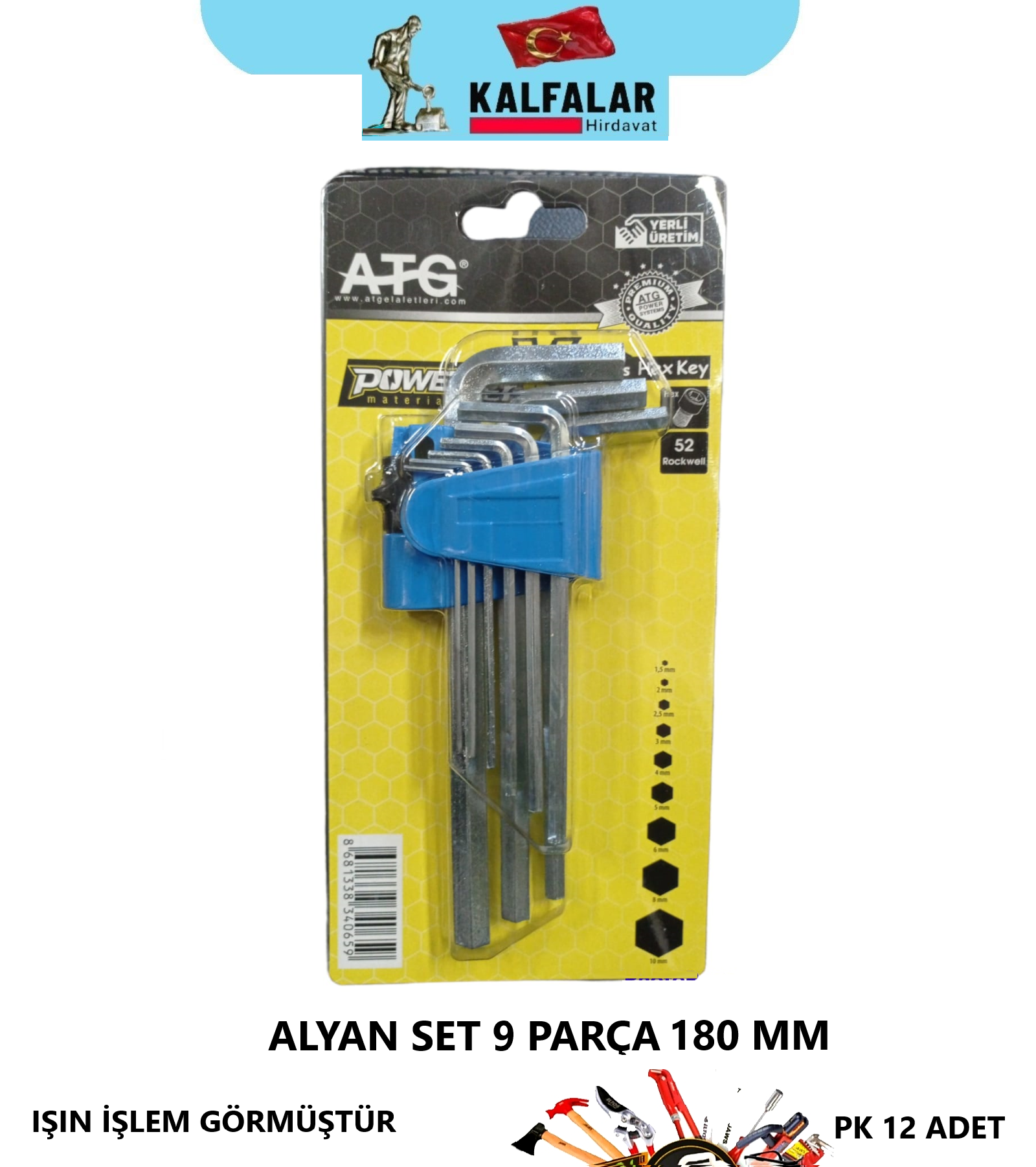 ALYAN SET 180 MM 9 PCS ATG PROF
