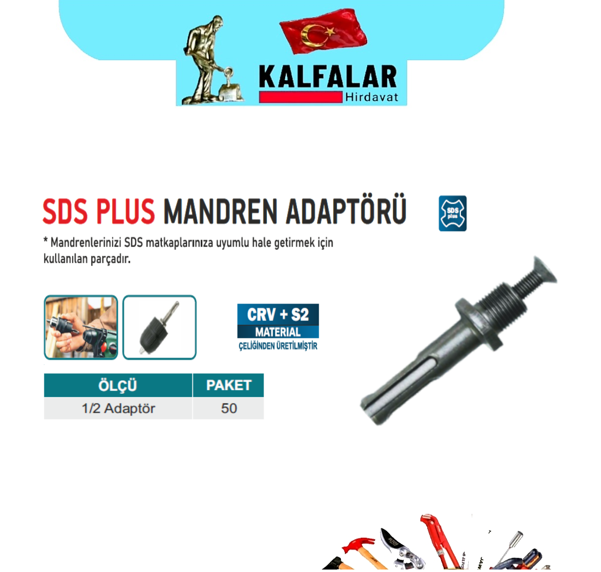 MANDREN ADAPTÖRÜ SDS PLUS