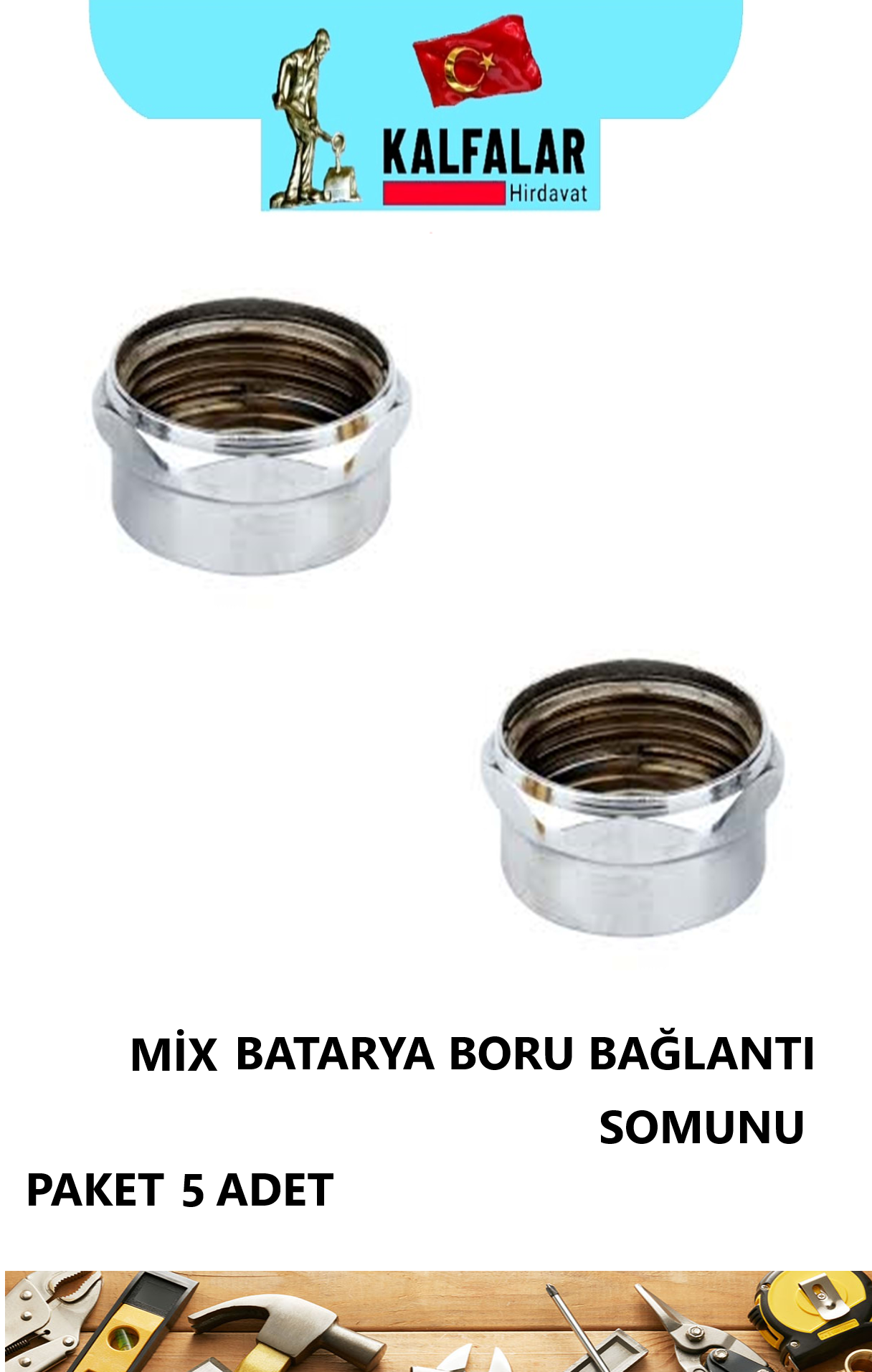 MUSLUK MİX BORU BAĞLANTI SOMUNU KROM
