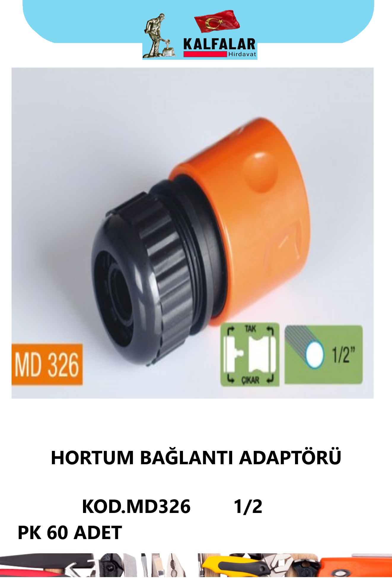 HORTUM BAĞLANTI ADAPTÖRÜ 1/2 MD326