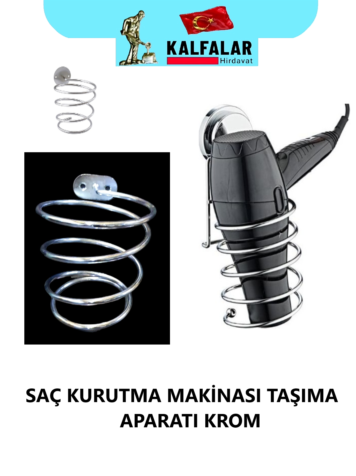 SAÇ KURUTMA MAKİNASI TUTMA APARATI KROM
