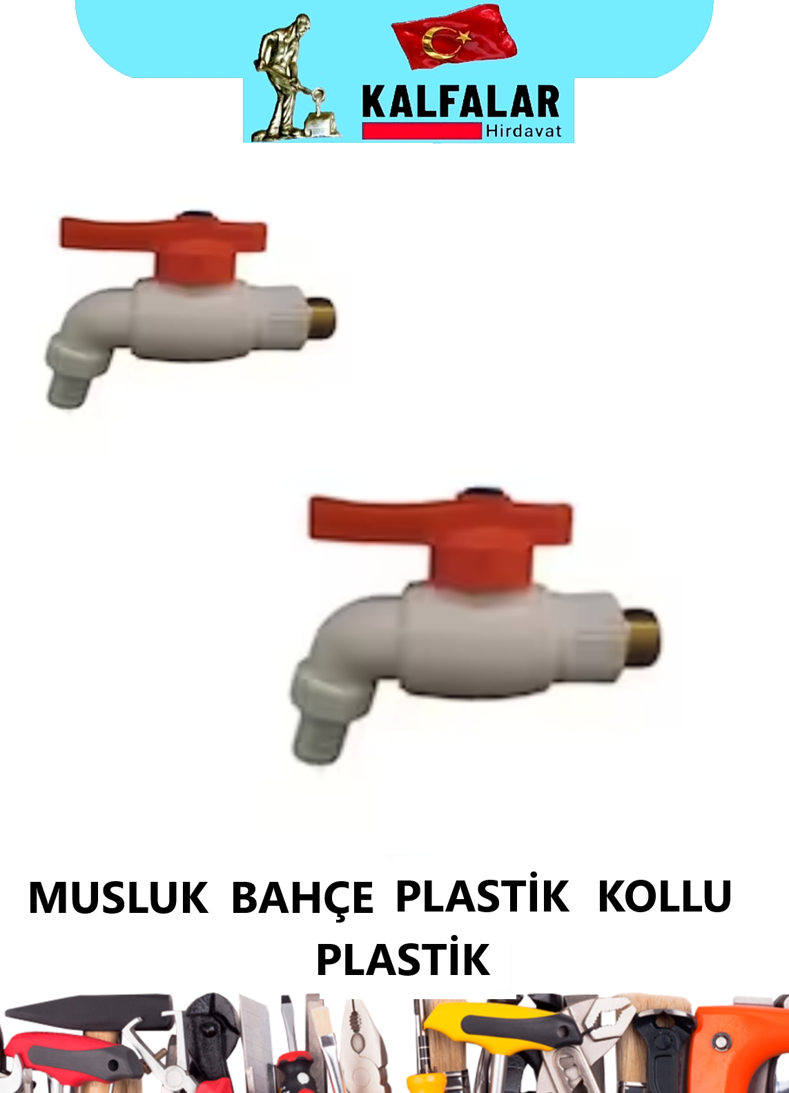 MUSLUK BAHÇE PLASTİK TURUNCU KOLLU 1/2