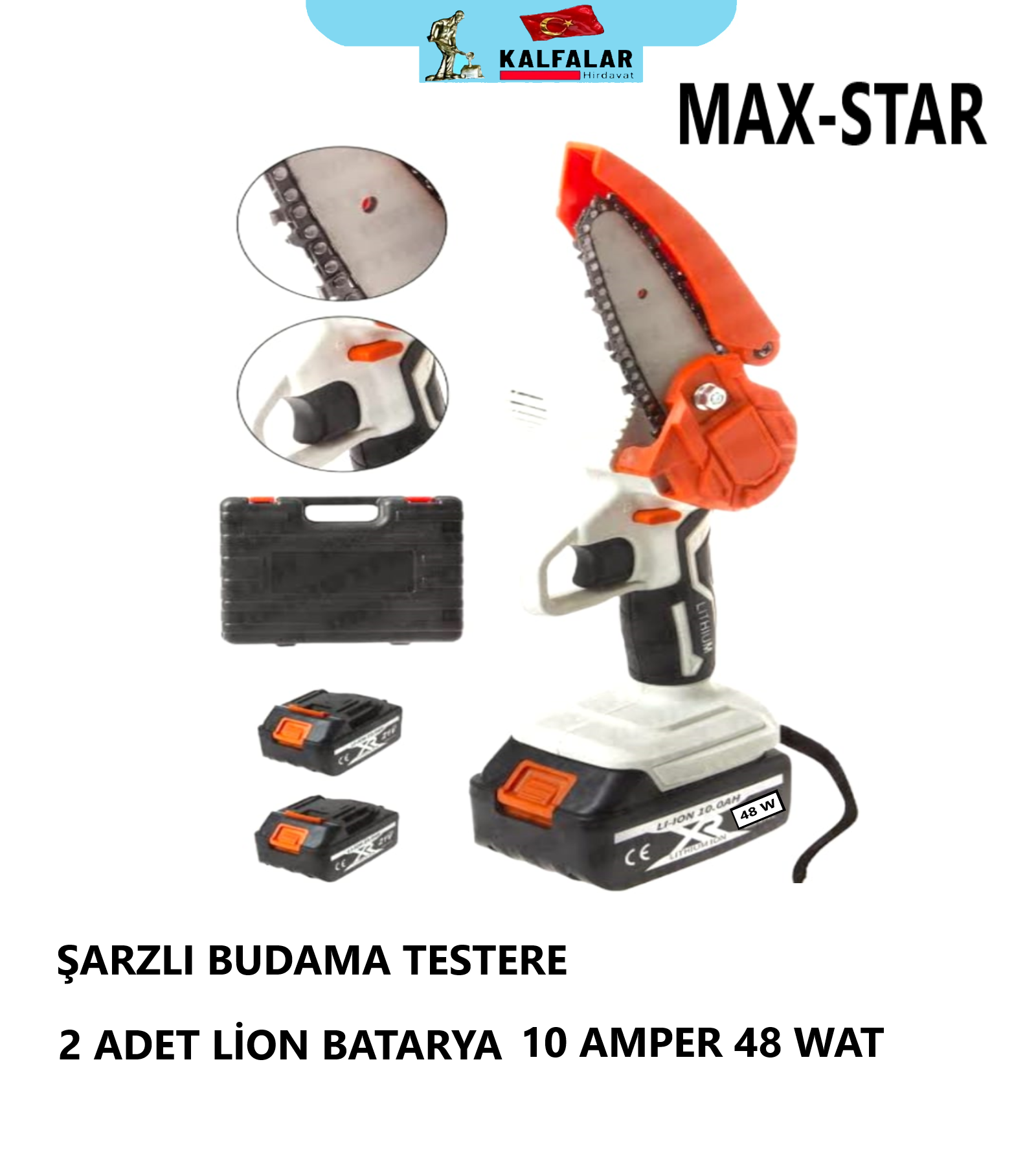 ŞARZLI BUDAMA TESTERE 10 AMPER 48 WAT MAX-STAR