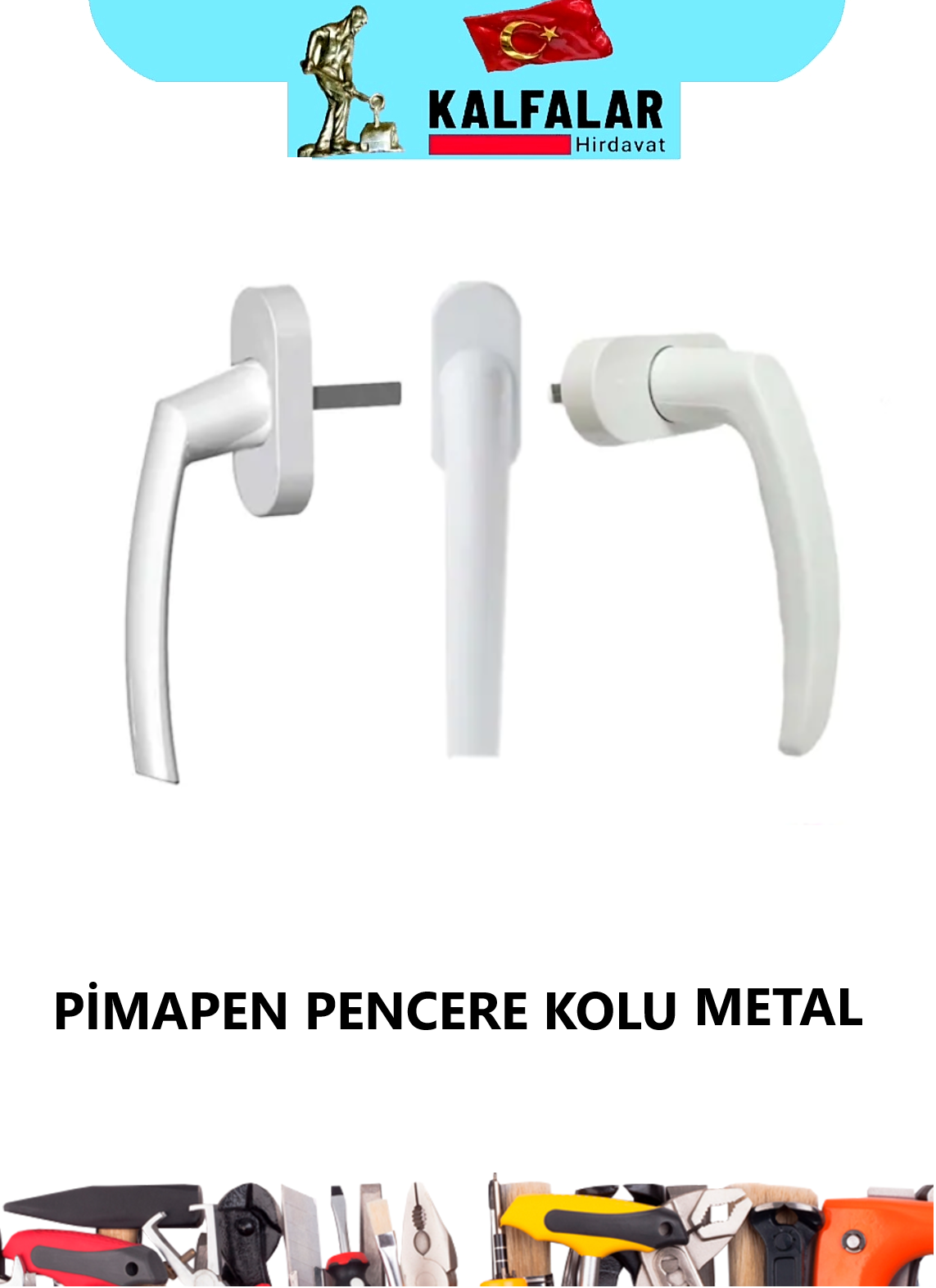PVC PİMAPEN PENCERE KOLU METAL BEYAZ