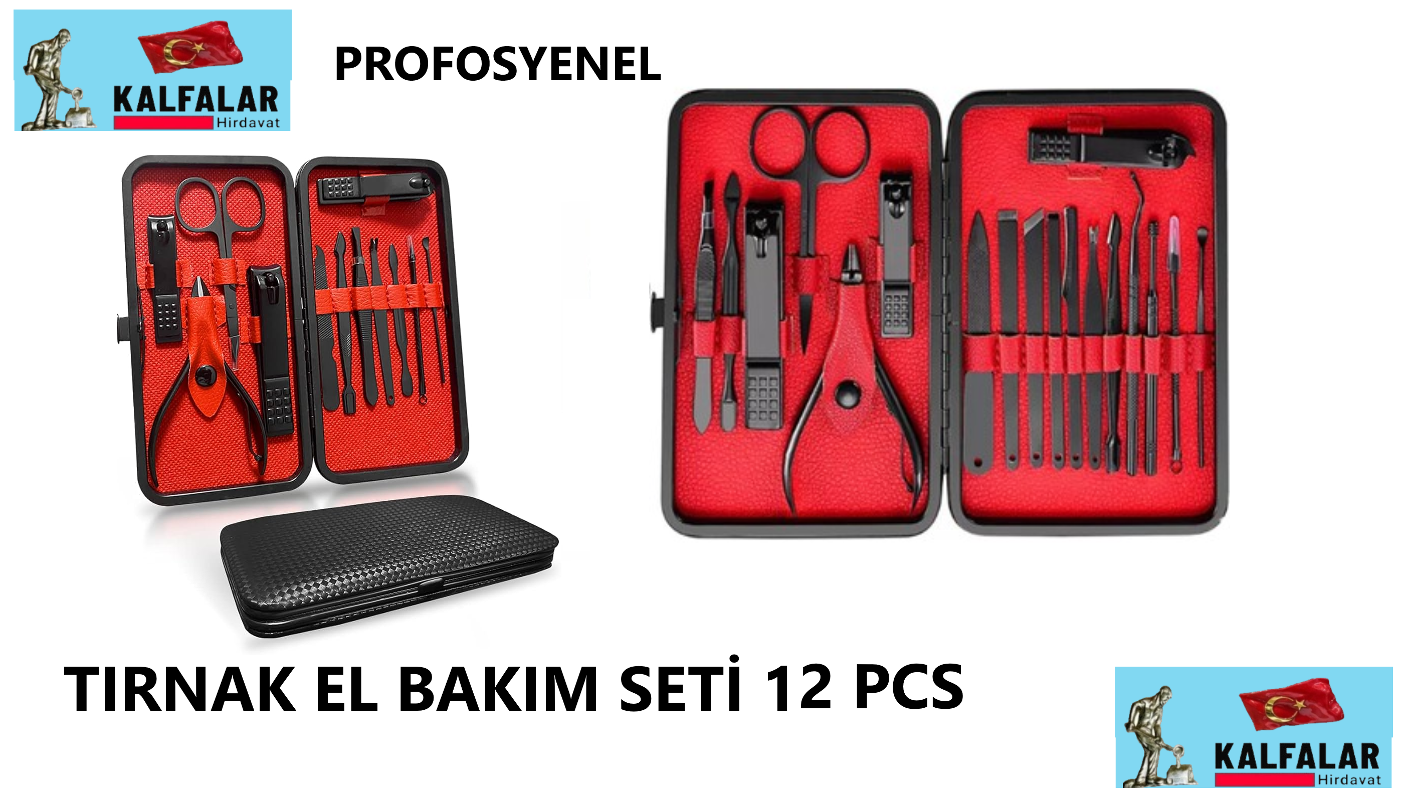 TIRNAK VE BENZERİ BAKIM SETİ 12 PCS ARTI ÇANTASI