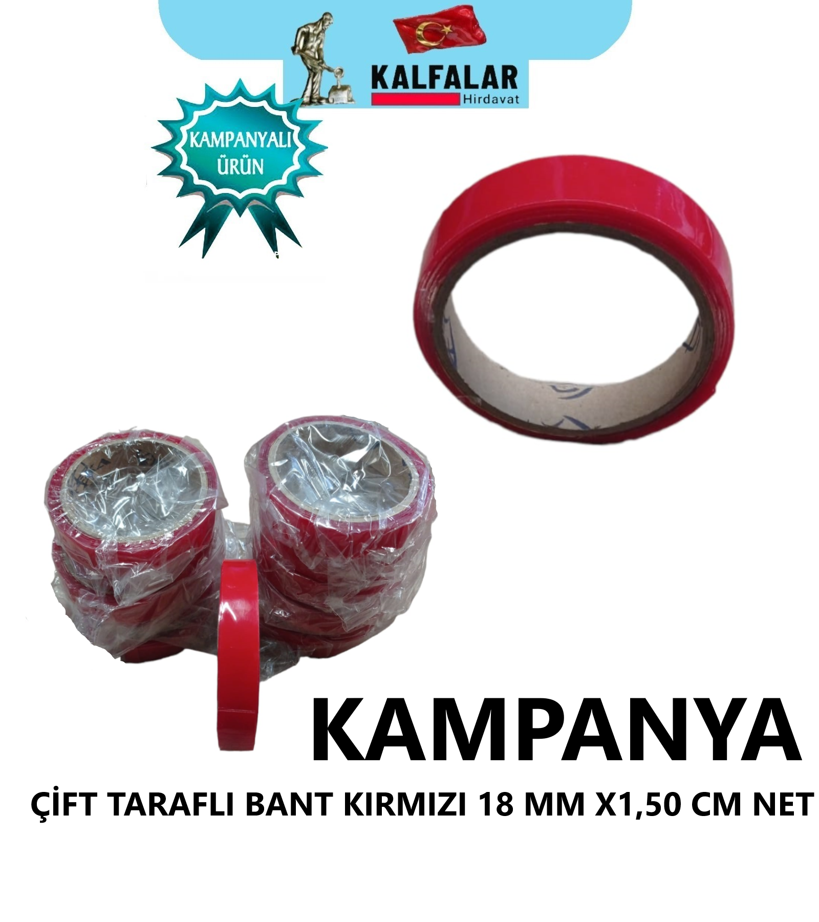 ÇİFT TARAFLI SİLİKON BANT 18MMX1.5 MTR NET