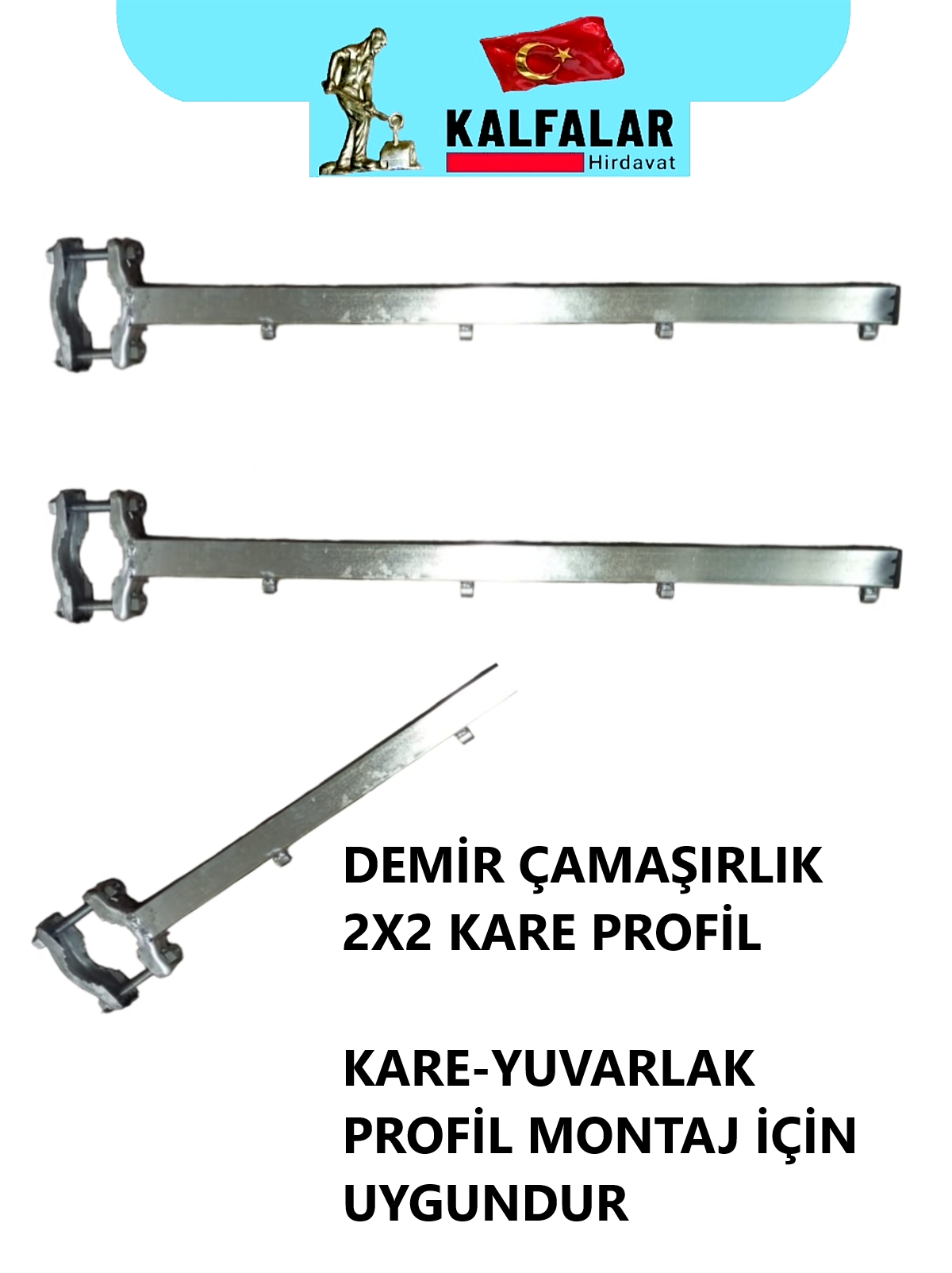 ÇAMAŞIRLIK BALKON DEMİR KARE ASKILIK