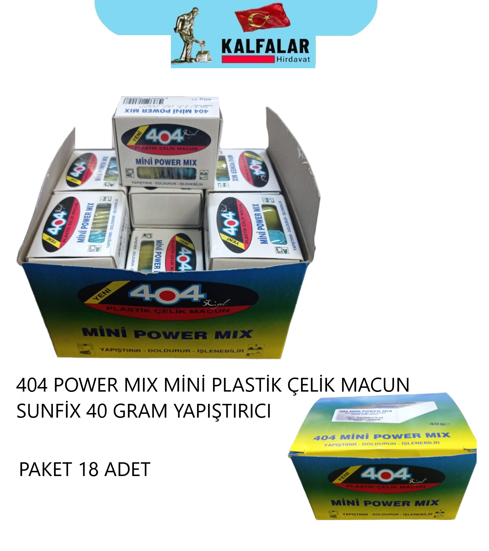 ÇELİK MACUN YAPIŞTIRICI 404 POWERMİX 40 GR