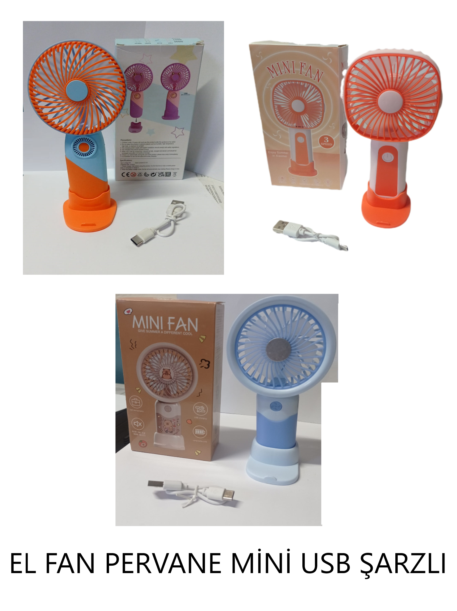 EL FAN PERVANE MİNİ USB ŞARZLI