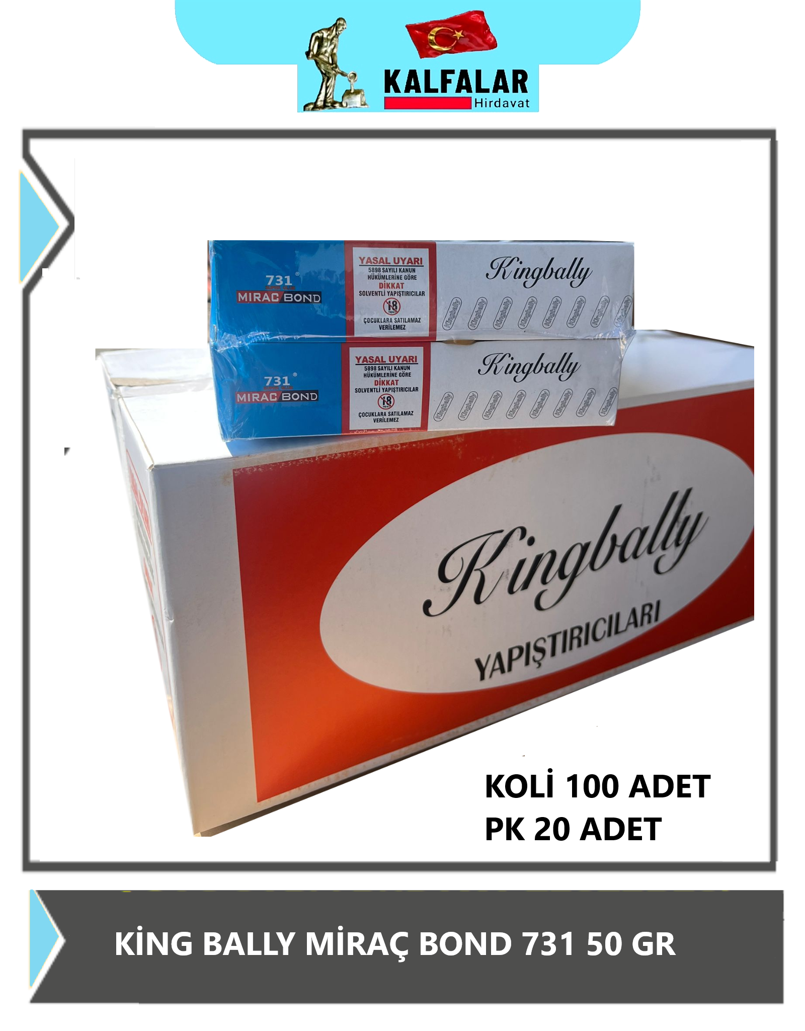 BALLY  KİNG BALLY  MİRAÇ C731 YAPIŞTIRICI 50 GR