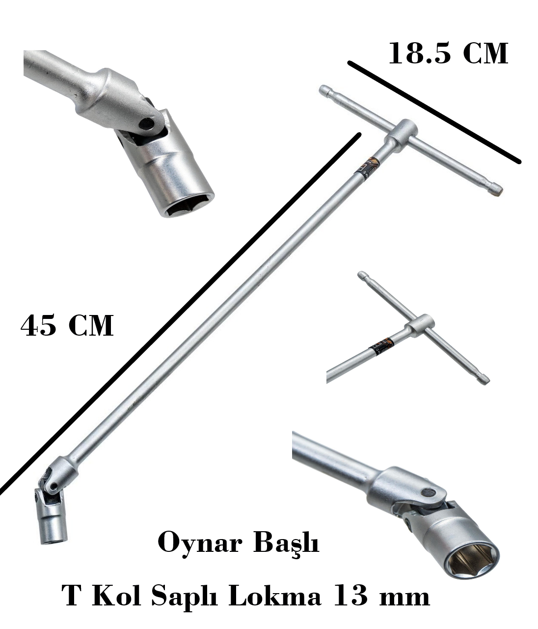 T KOL SAPLI OYNAR MAFSAL 13 MM LOKMA ÇELİK