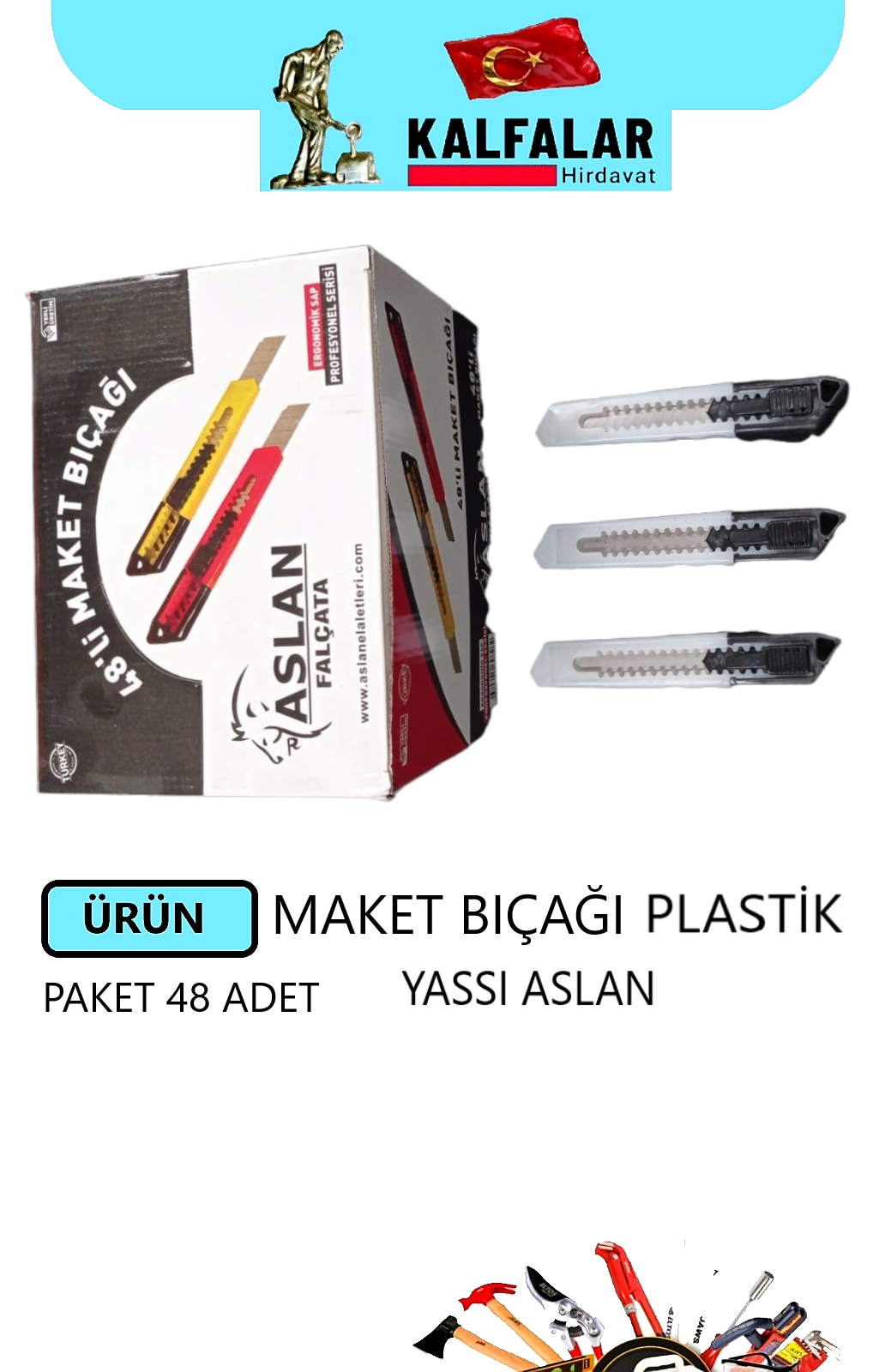MAKET BIÇAĞI PLASTİK YASSI ASLAN 
