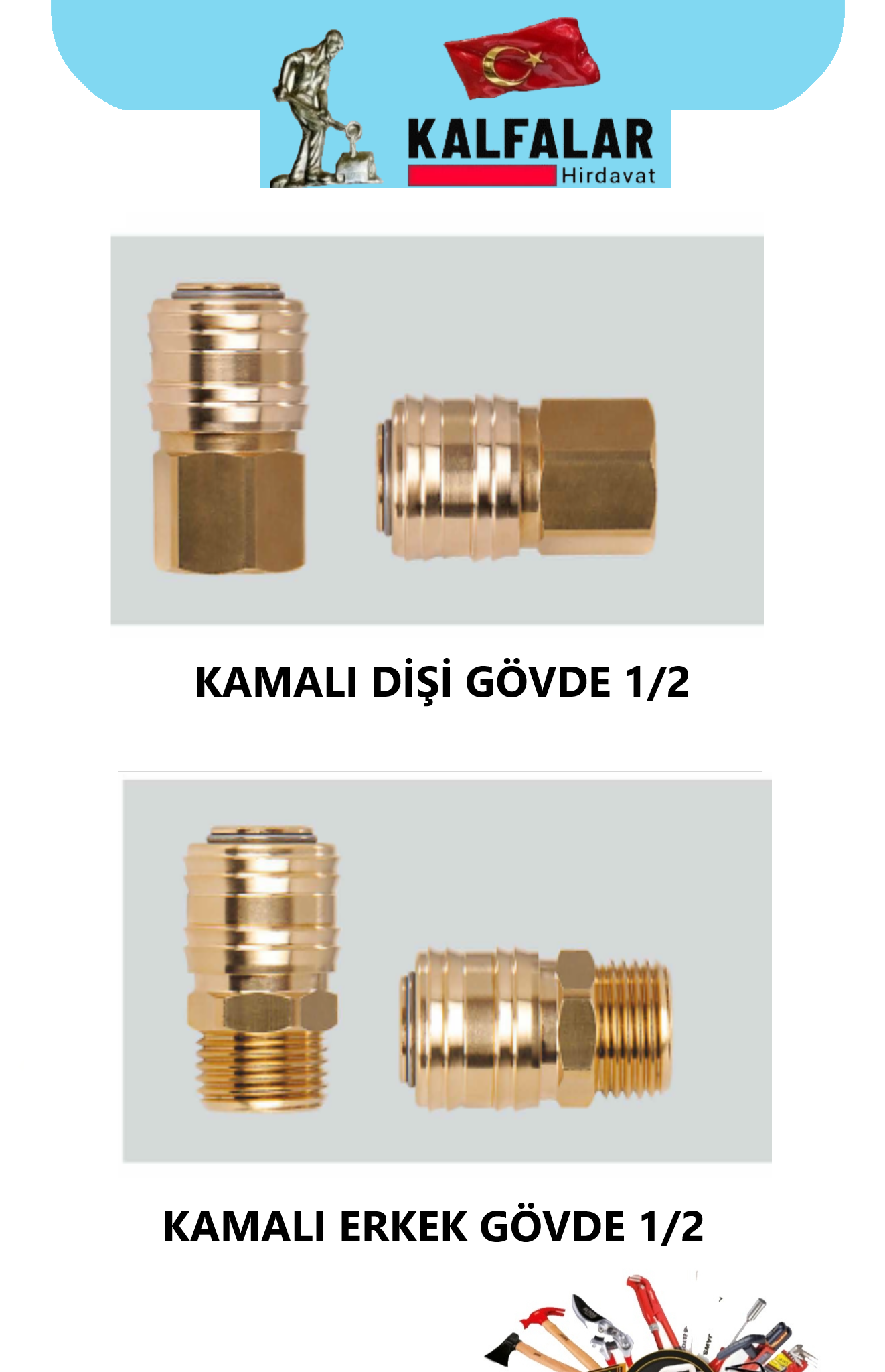 HORTUM DİŞİ GÖVDE ÖLÇÜ 1/2