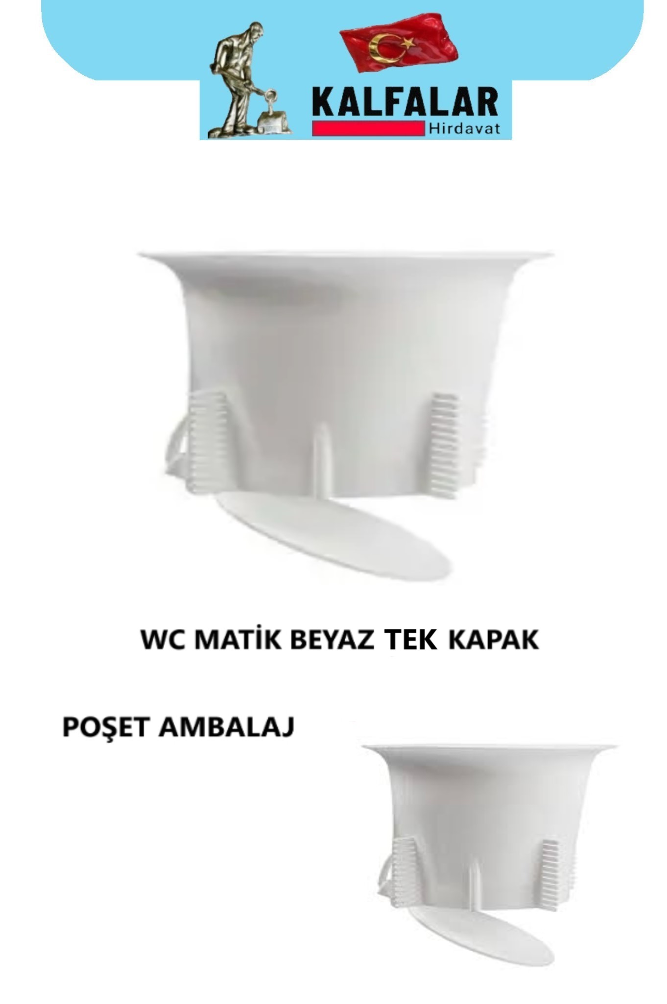 WC MATİK TEK KAPAK LÜX POSETLİ 