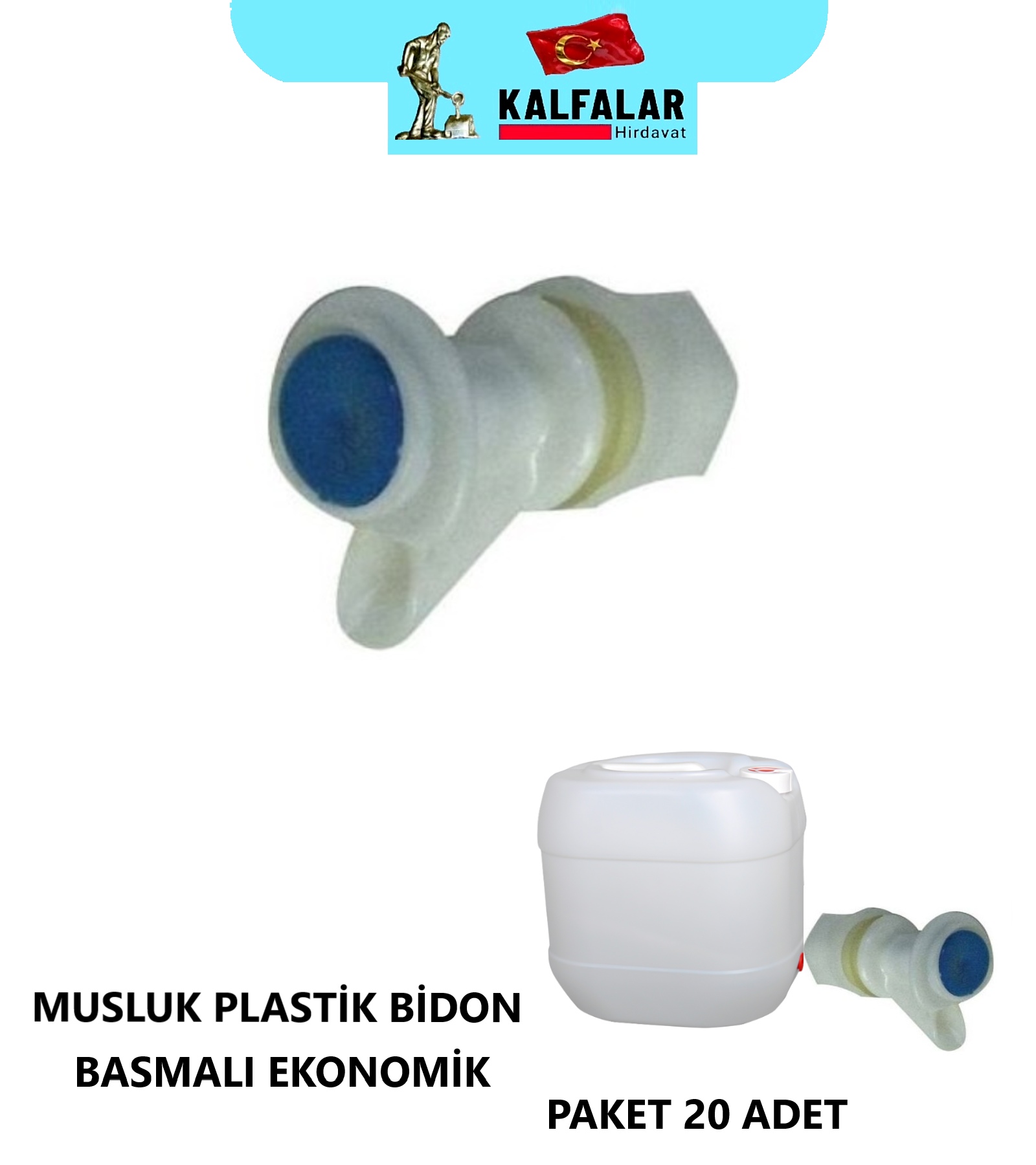 MUSLUK PLASTİK BİDON BASMALI EKONOMİK