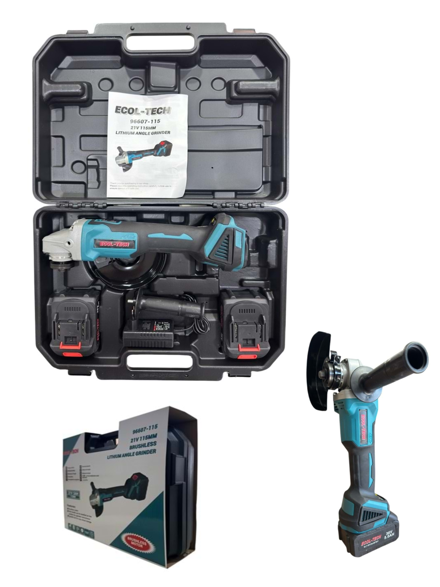 AVUÇ TAŞLAMA ECOL-TECH  115 MM 36 WAT  AKÜ ŞAZRLI 
