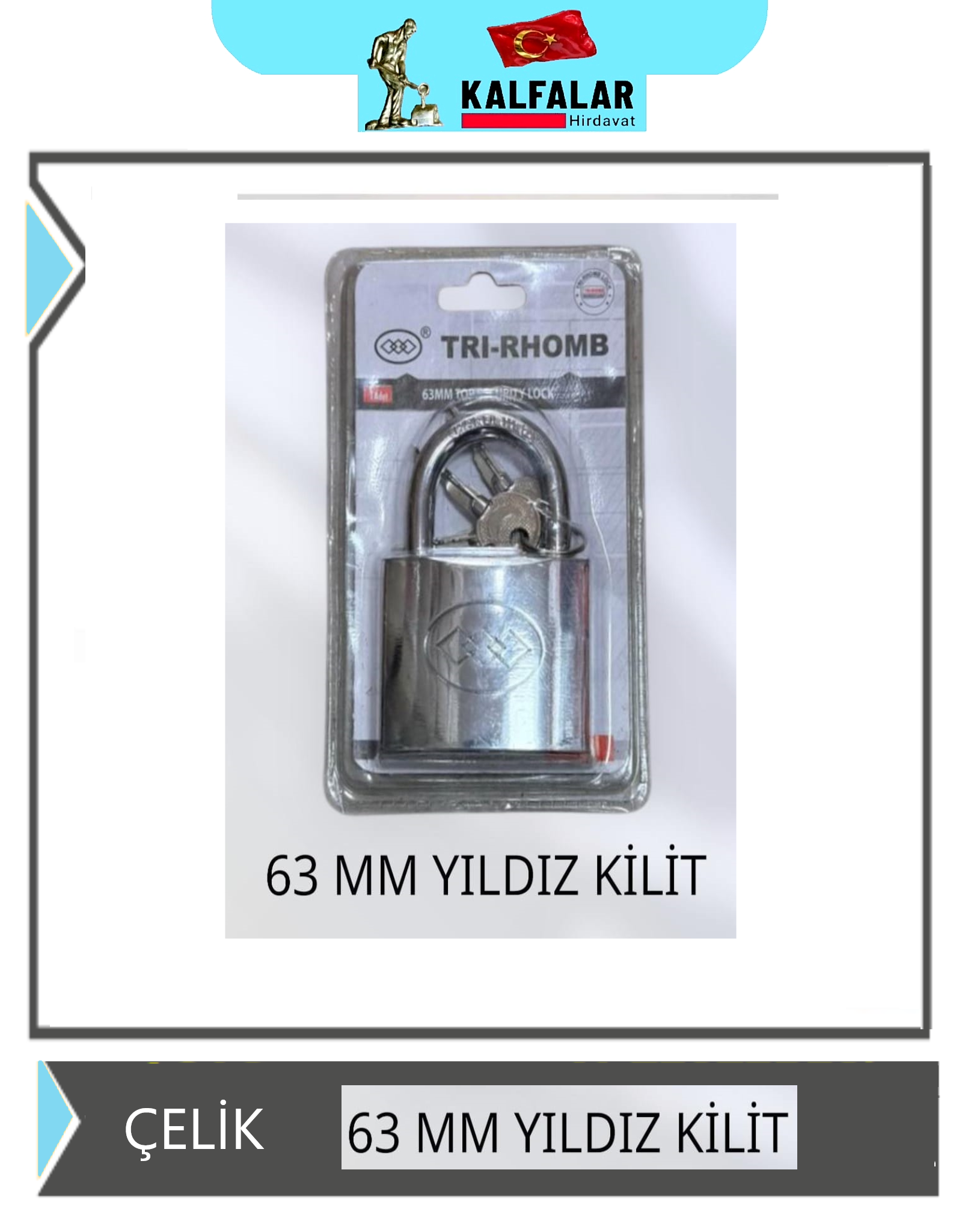 ASMA KİLİT YILDIZ ANAHTAR KROM 63 MM 