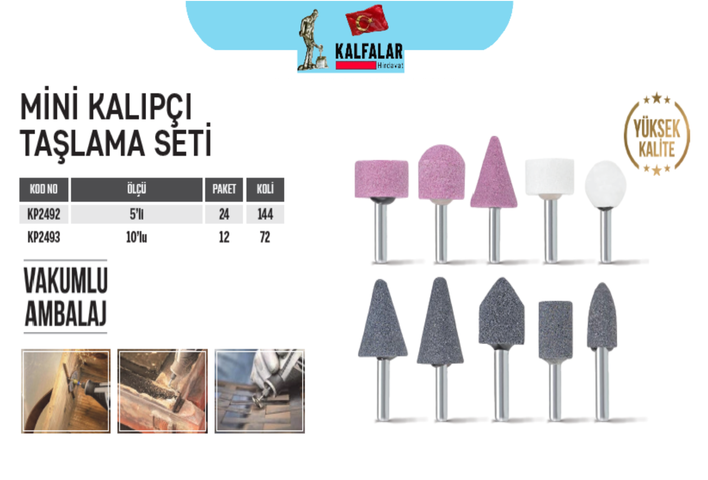 KALIPÇI TAŞLAMA SET 5 Lİ MİNİ