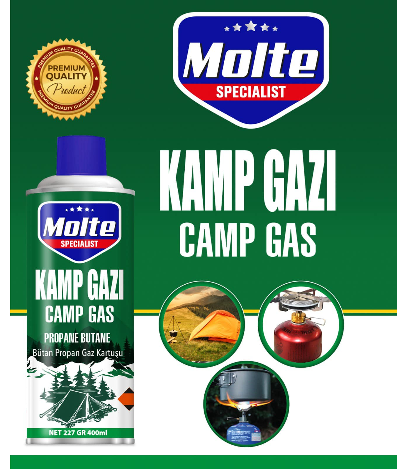 KAMP PİKNİK GAZI 227 GR 400 ML MOLTE 