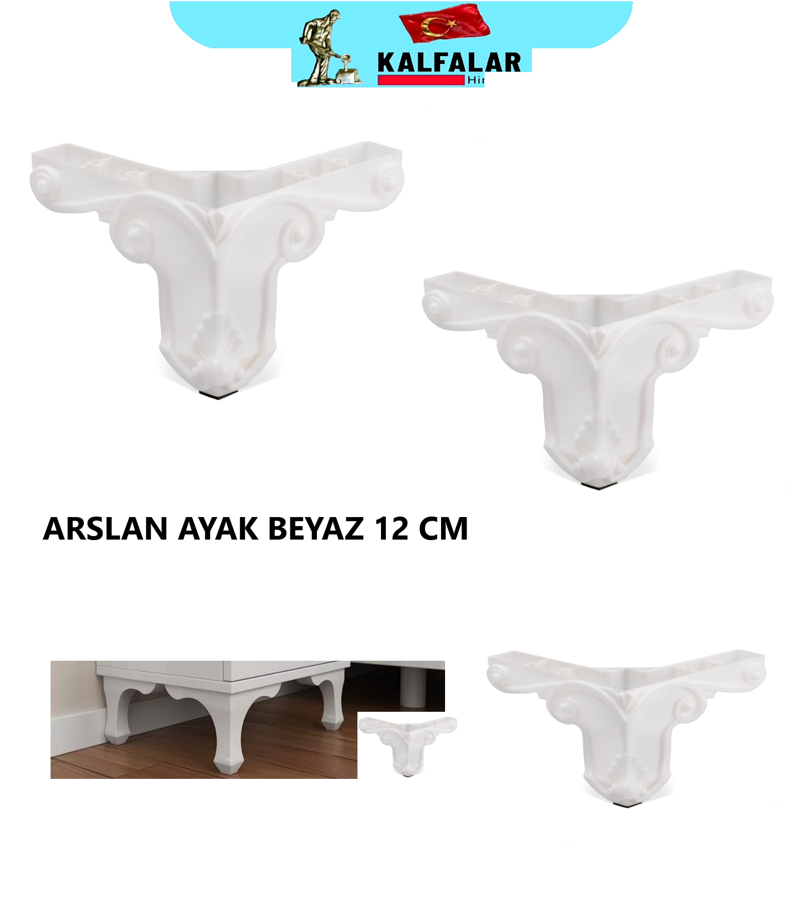 ARLAN AYAK BEYAZ 12 CM LÜX