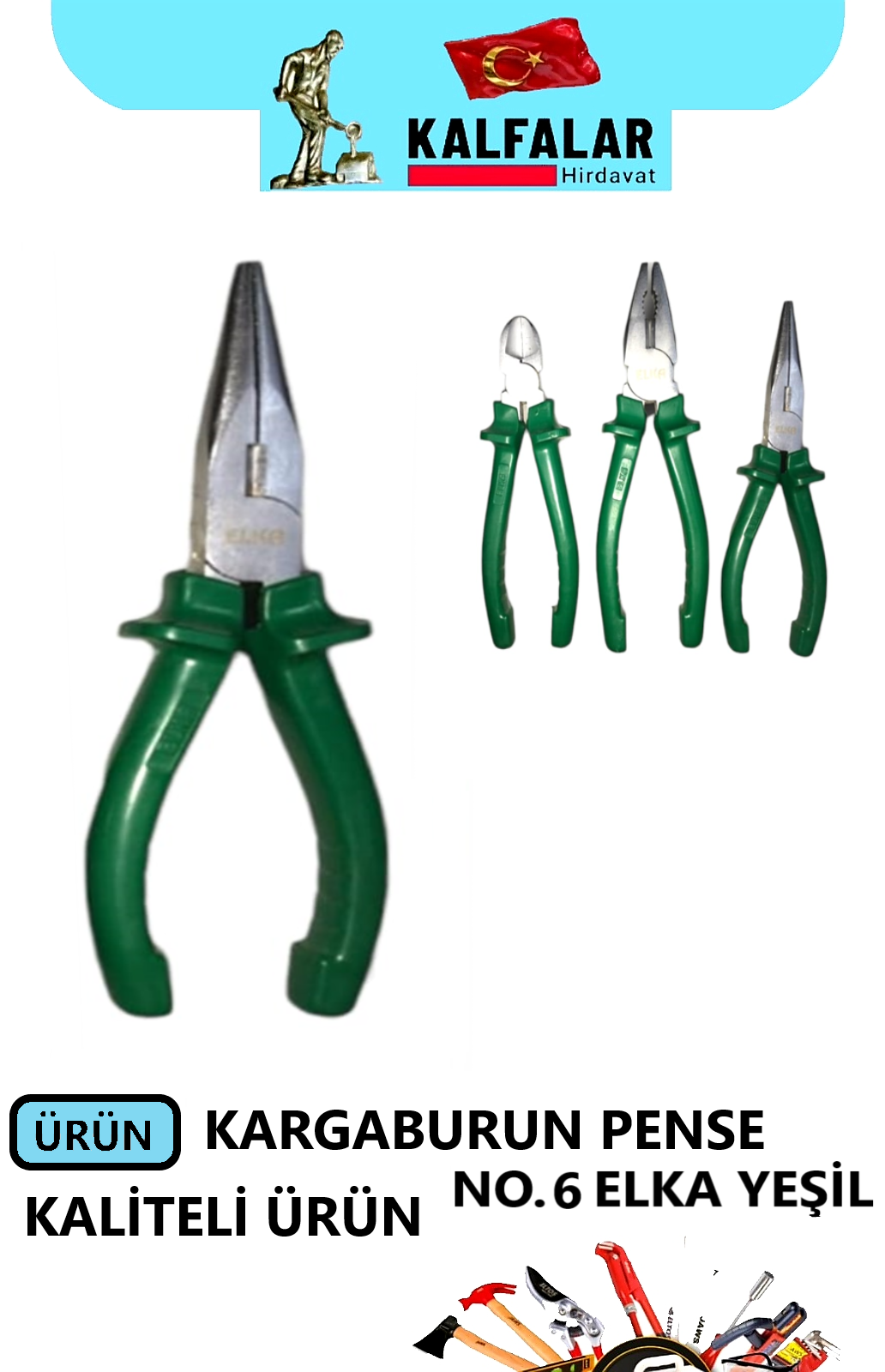 KARGABURUN PENSE NO.6 ELKA YEŞİL 1 KALİTE