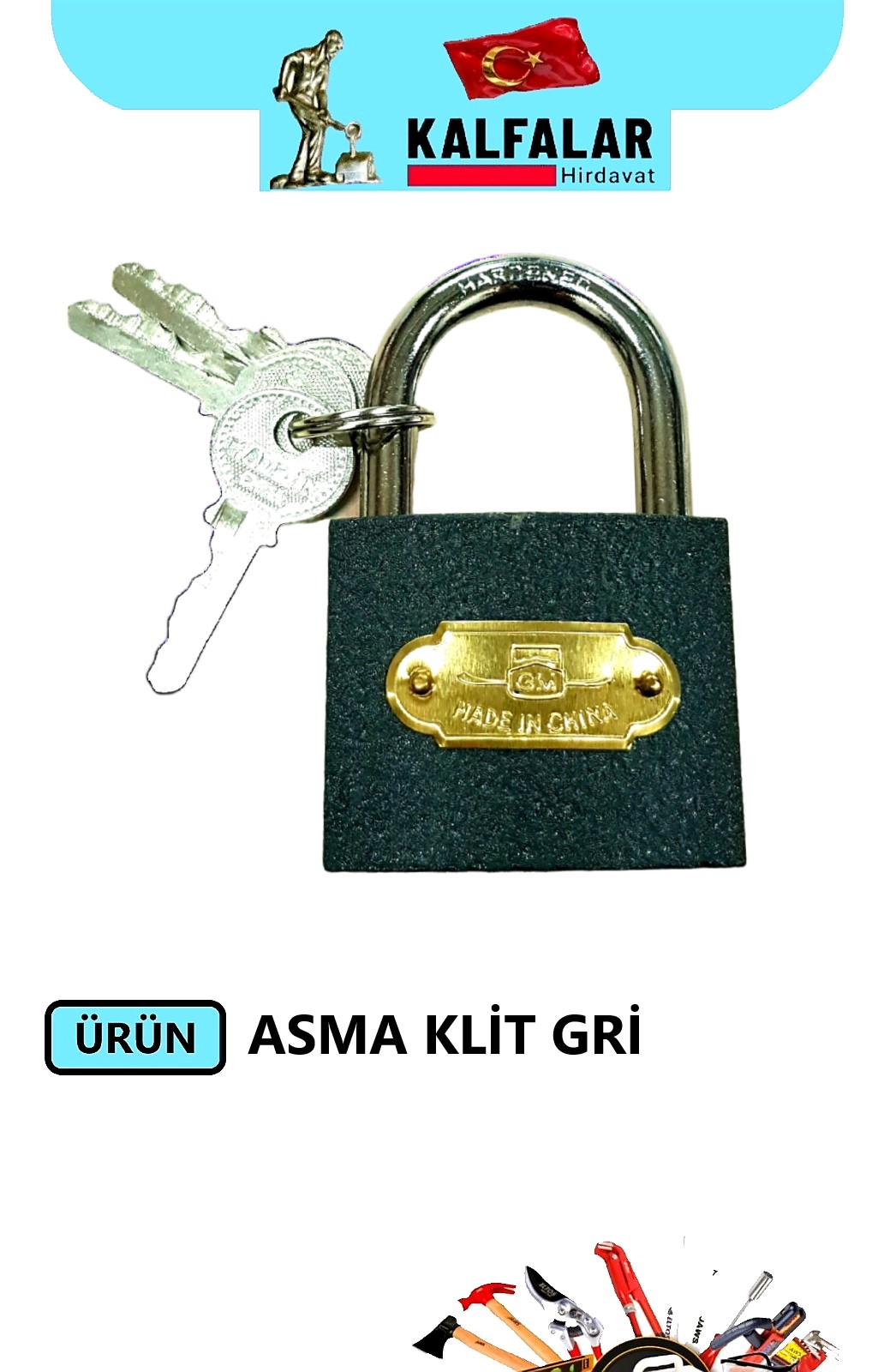 ASMA KİLİT GRİ KISA 63 MM