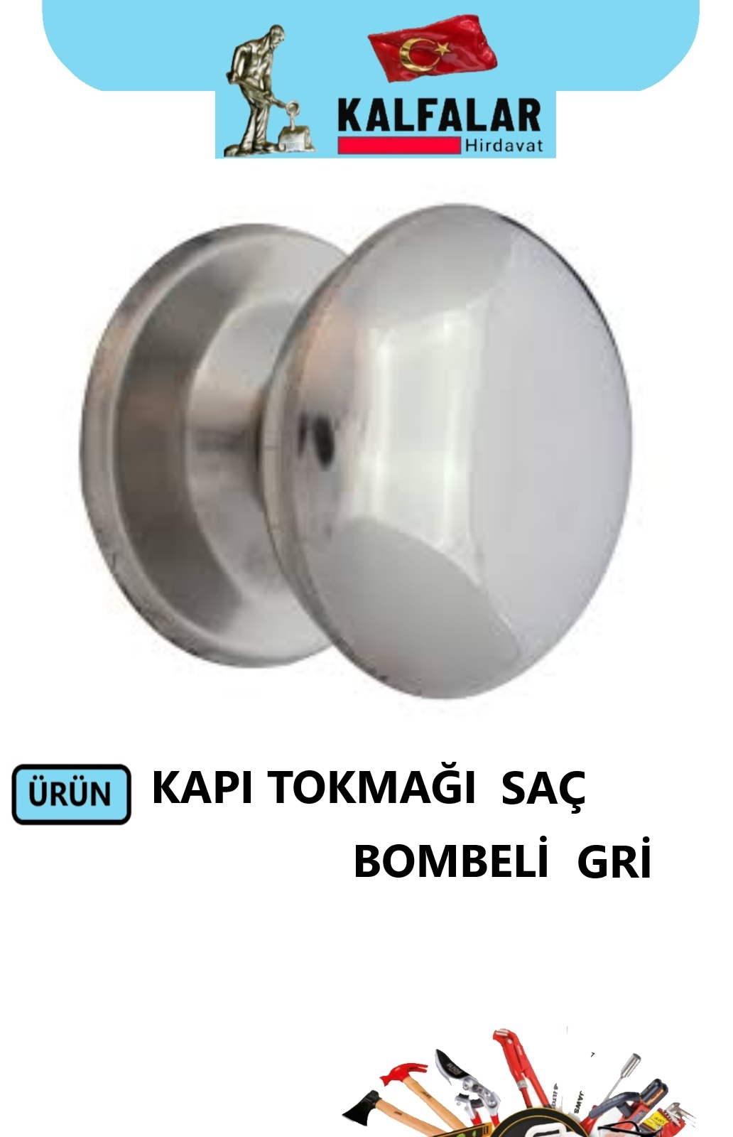 KAPI TOKMAĞI BOMBELİ SAÇ GRİ
