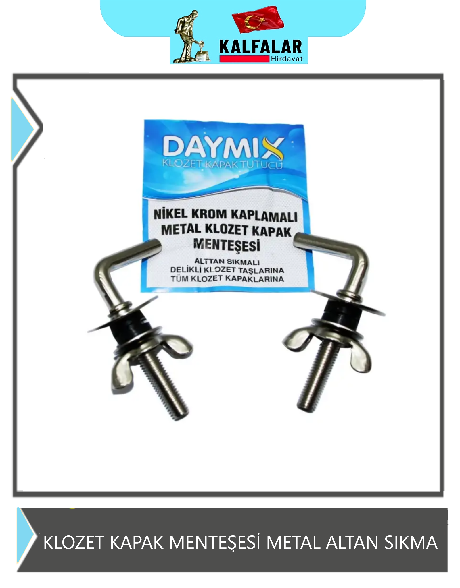 KLOZET KAPAK MENTEŞESİ METAL ALTAN SIKMA