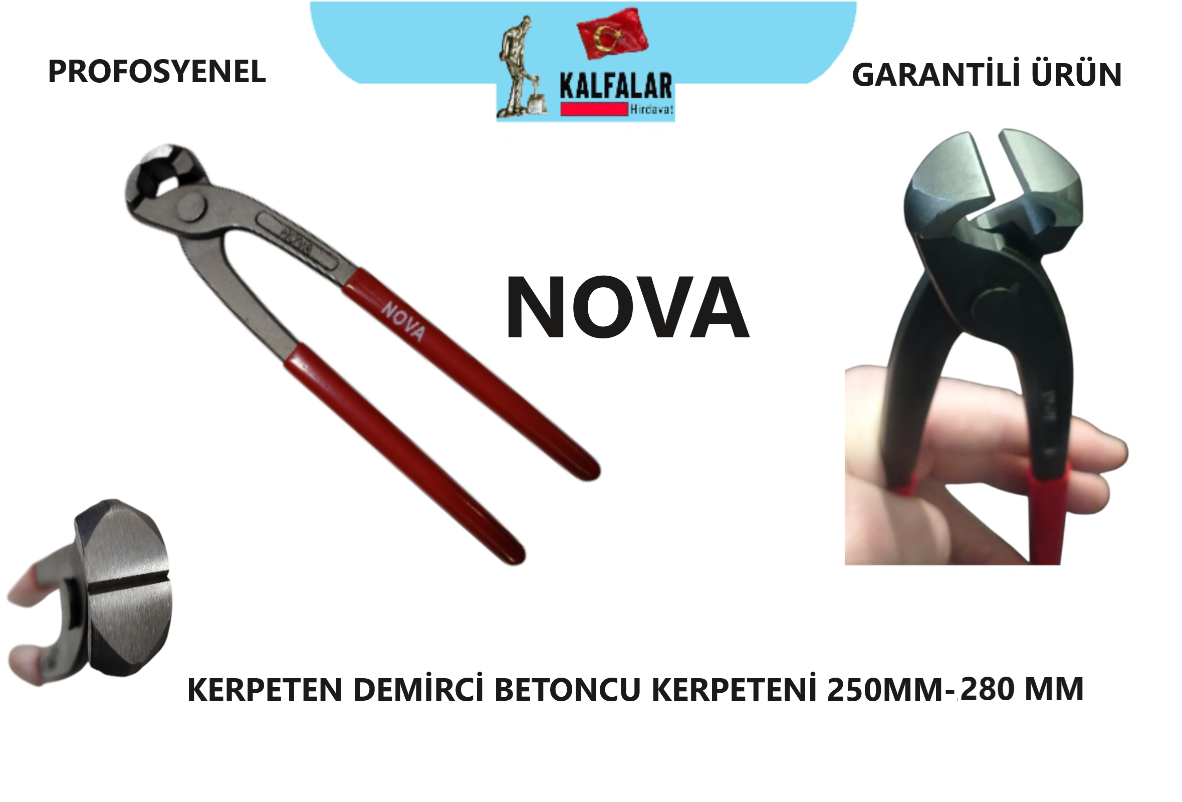 KERPETEN DEMİRCİ BETONCU 250 MM NOVA 1 NCİ KALİTE