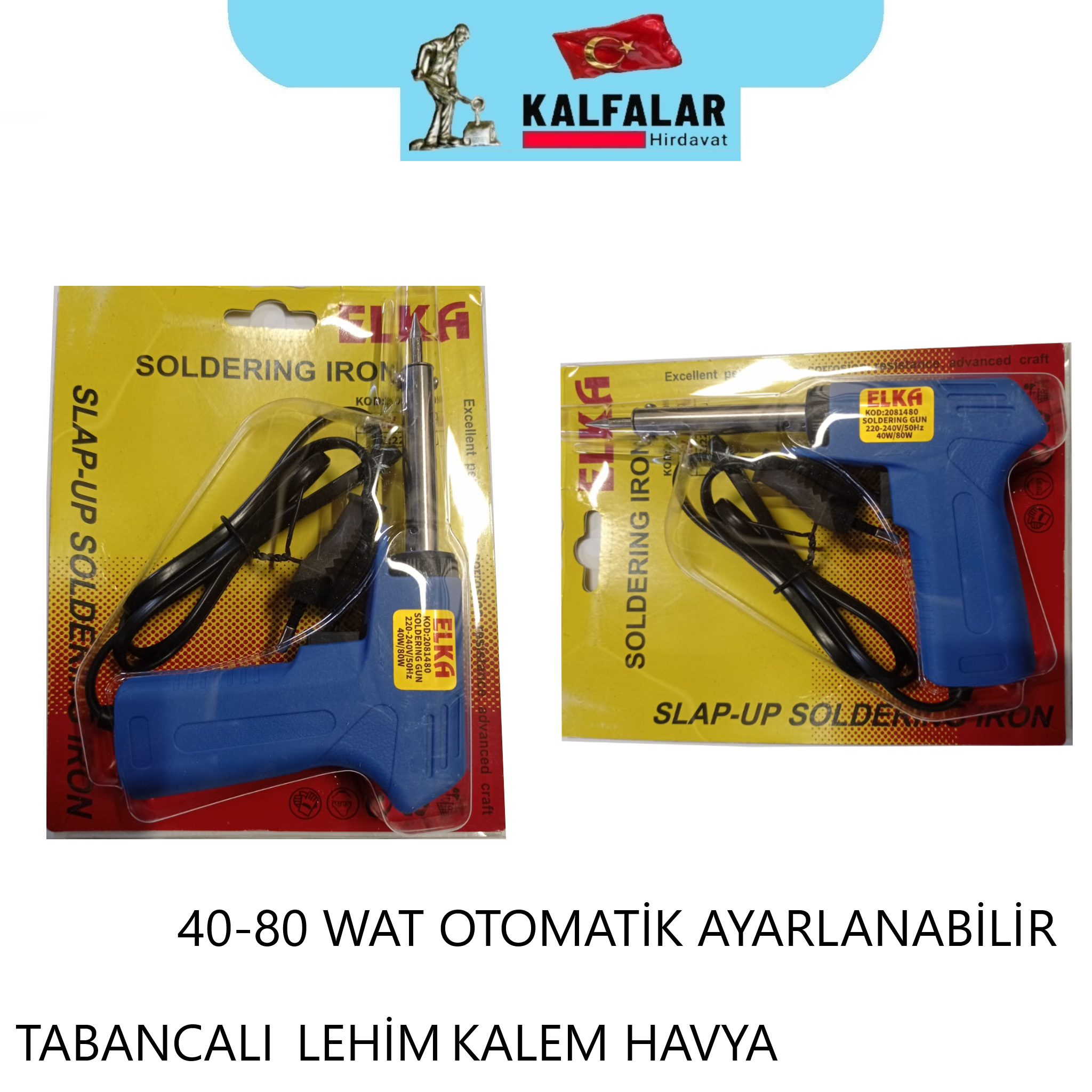 LEHİM KALEM HAVYA 40-80 WAT OTOMATİK TABANCALI  ELKA İYİ ÜRÜN