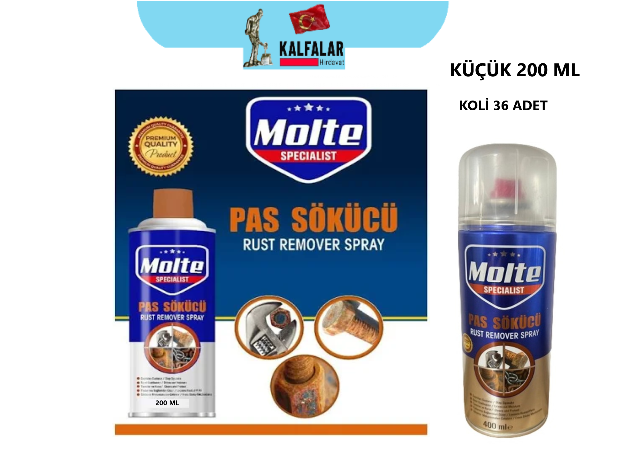 PAS SÖKÜCÜ 200 ML MOLTE PROF