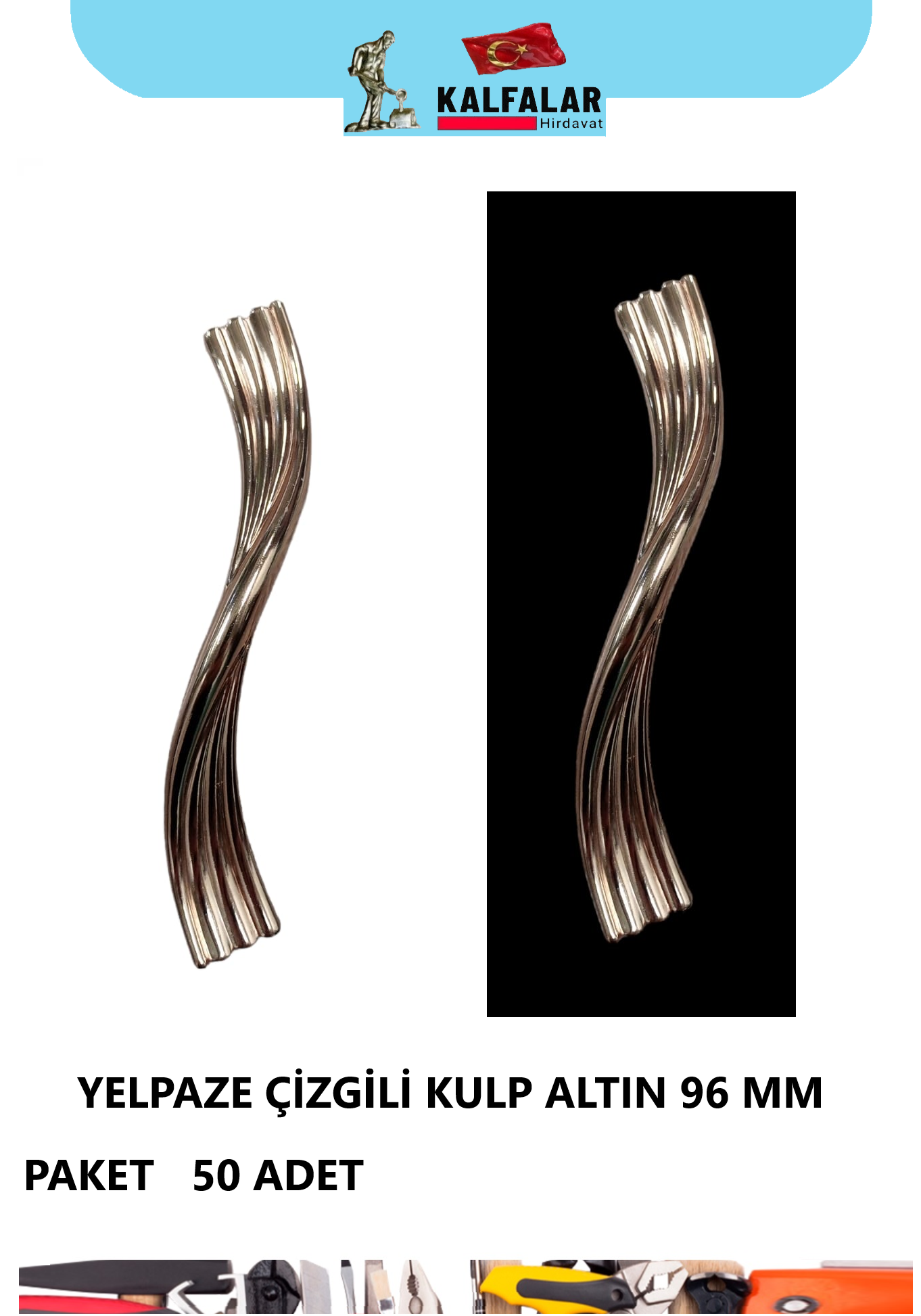 YELPAZE ÇİZGİLİ KULP ALTIN 96 MM