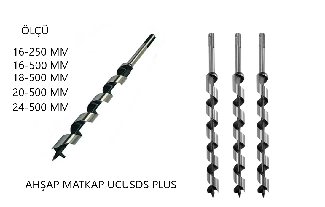 AHŞAP MATKAP UCU BURGULU SDS PLUS 22X500 MM