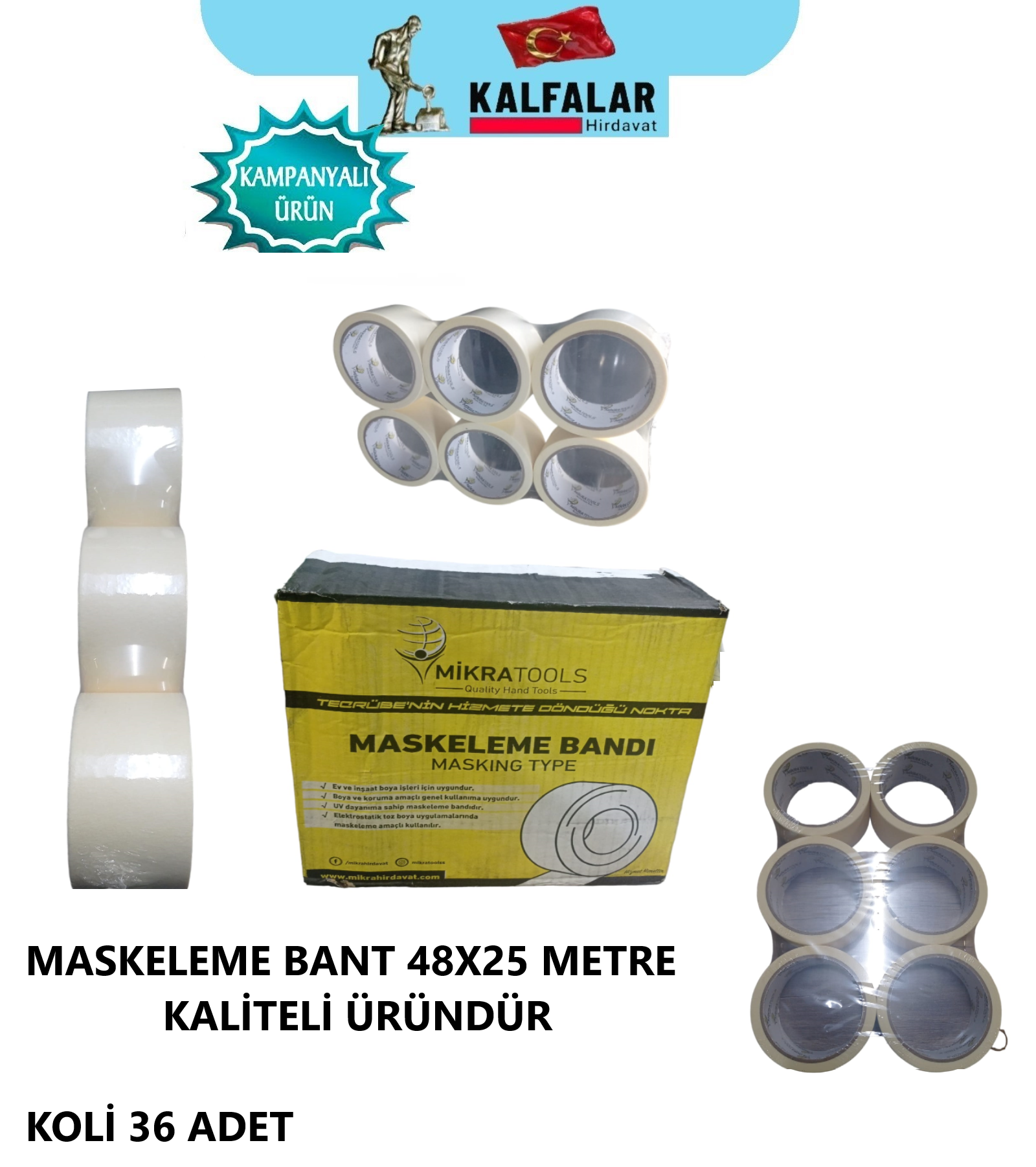 MASKELEME BANT 48MM X25 MTR PROF ÜRÜN