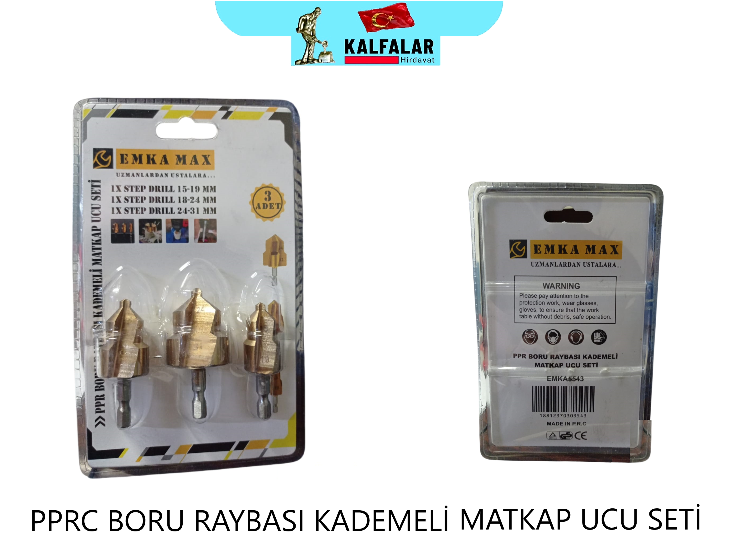 PPRC BORU RAYBASI KADEMELİ MATKAP UCU SETİ