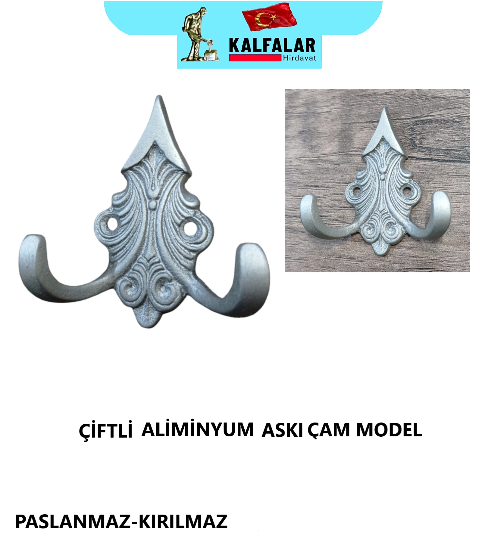 ASKI ÇİFTLİ ALİMİNYUM PASLANMAZ ÇAM MODEL SATEN